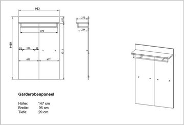 GERMANIA Garderobenpaneel Lakewood, Breite 96 cm