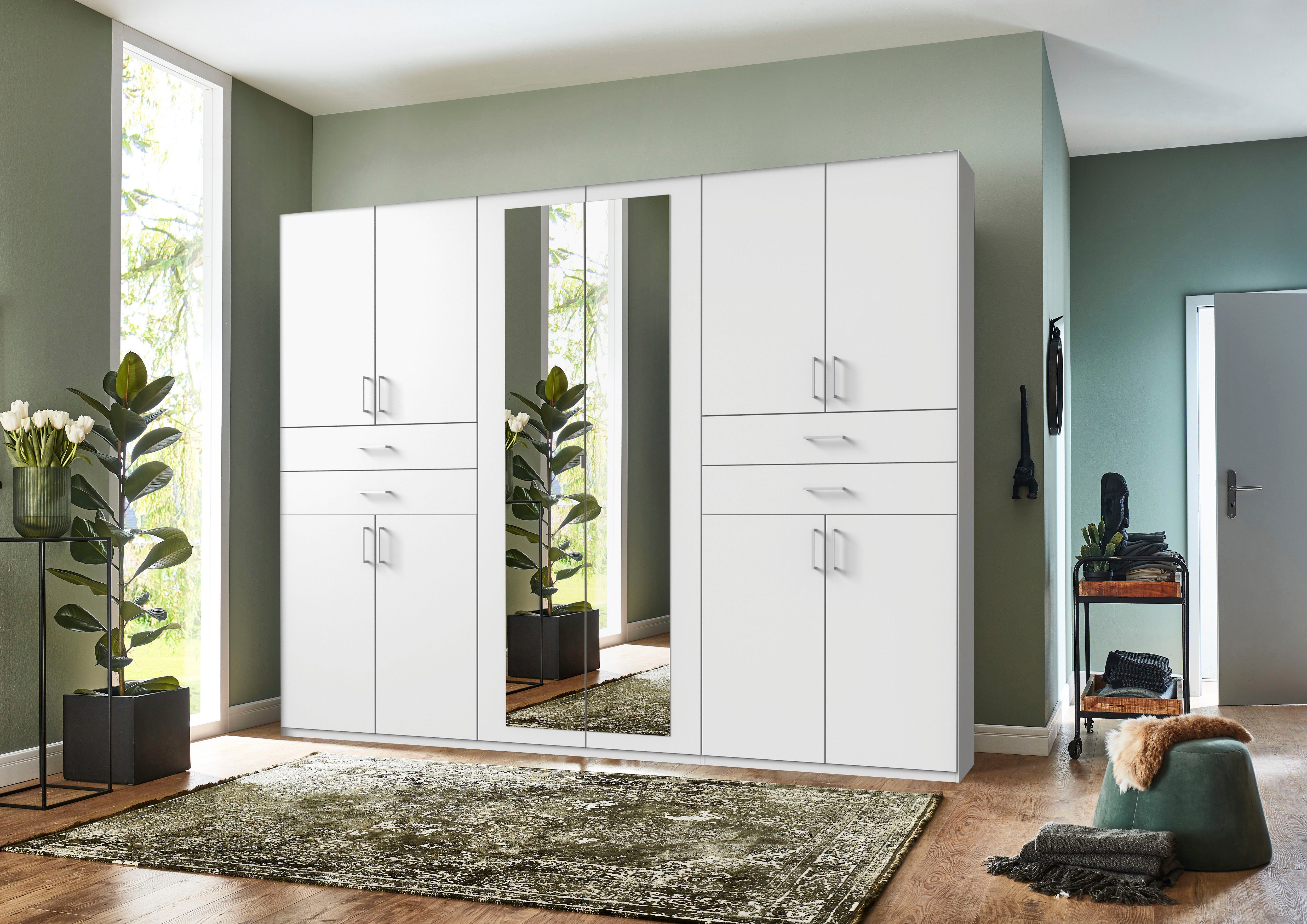 Wimex Kleiderschrank Taiga Kleiderschrank mit Spiegel mit Schubladen auf bequemer Höhe, Garderobe Schlafzimmerschrank – Bild 2 von 5