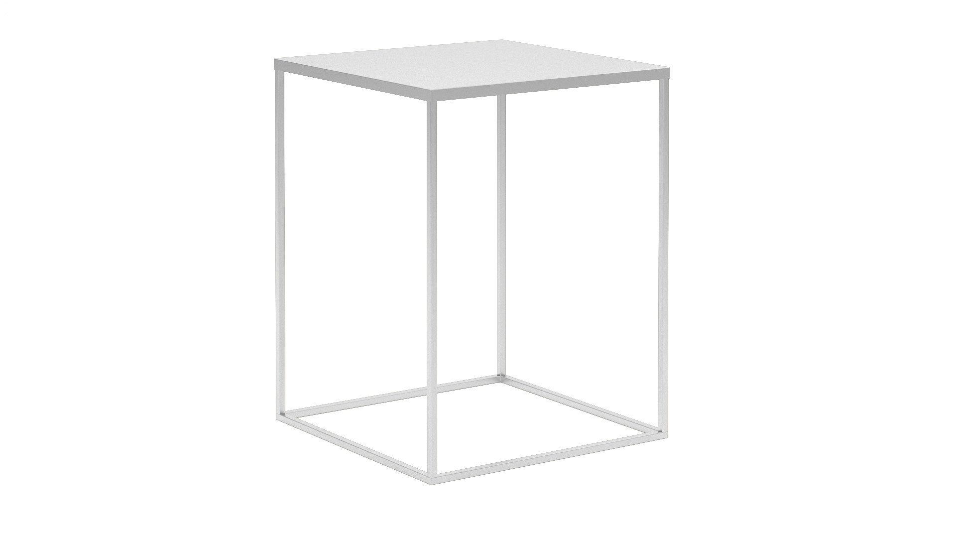 Siblo Nachttisch Ein moderner Nachttisch Diana im Loft-Stil - minimalistischer Nachttisch - Metall - modernes Schlafzimmer Silber