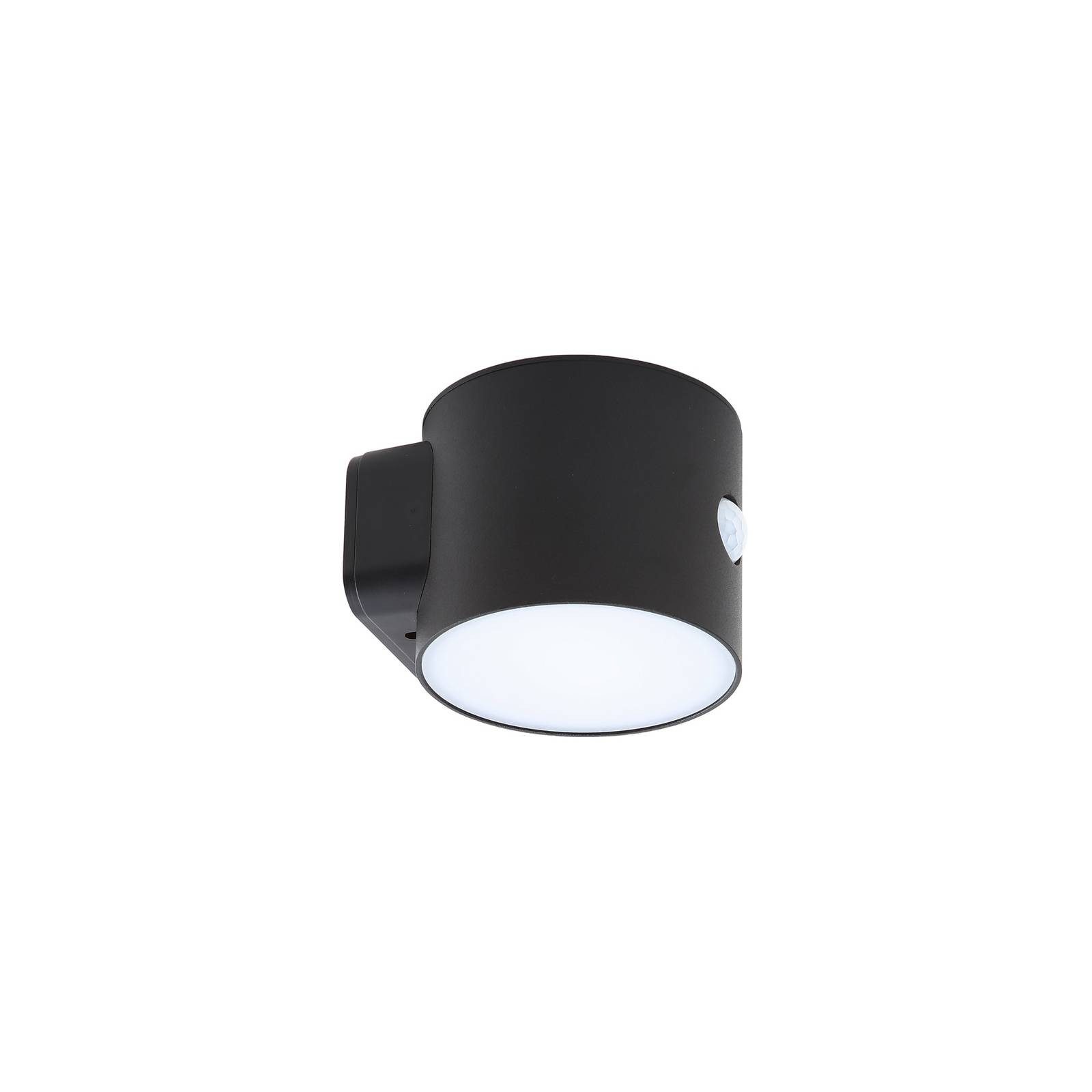 Lindby Außen-Wandleuchte Amren, LED, Kunststoff Schwarz warmweiß IP44mit Bewegungsmelder, 1 x 0,37 W LED, warmweiß