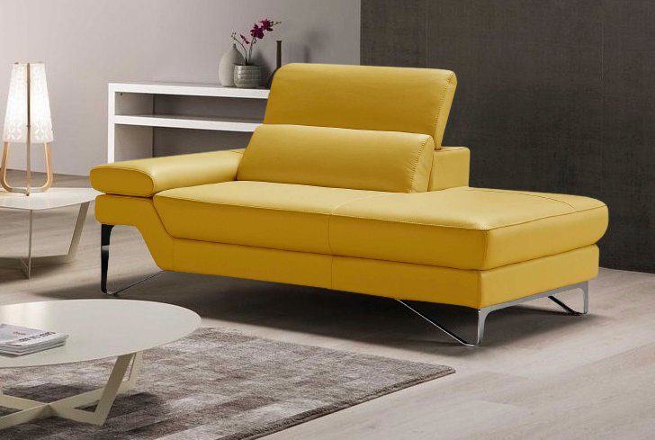 Egoitaliano Ottomane Princess, elegantes Designsofa mit erstklassigem Sitzkomfort, inkl. verstellbarem Kopfteil und edle Designmetallfüße