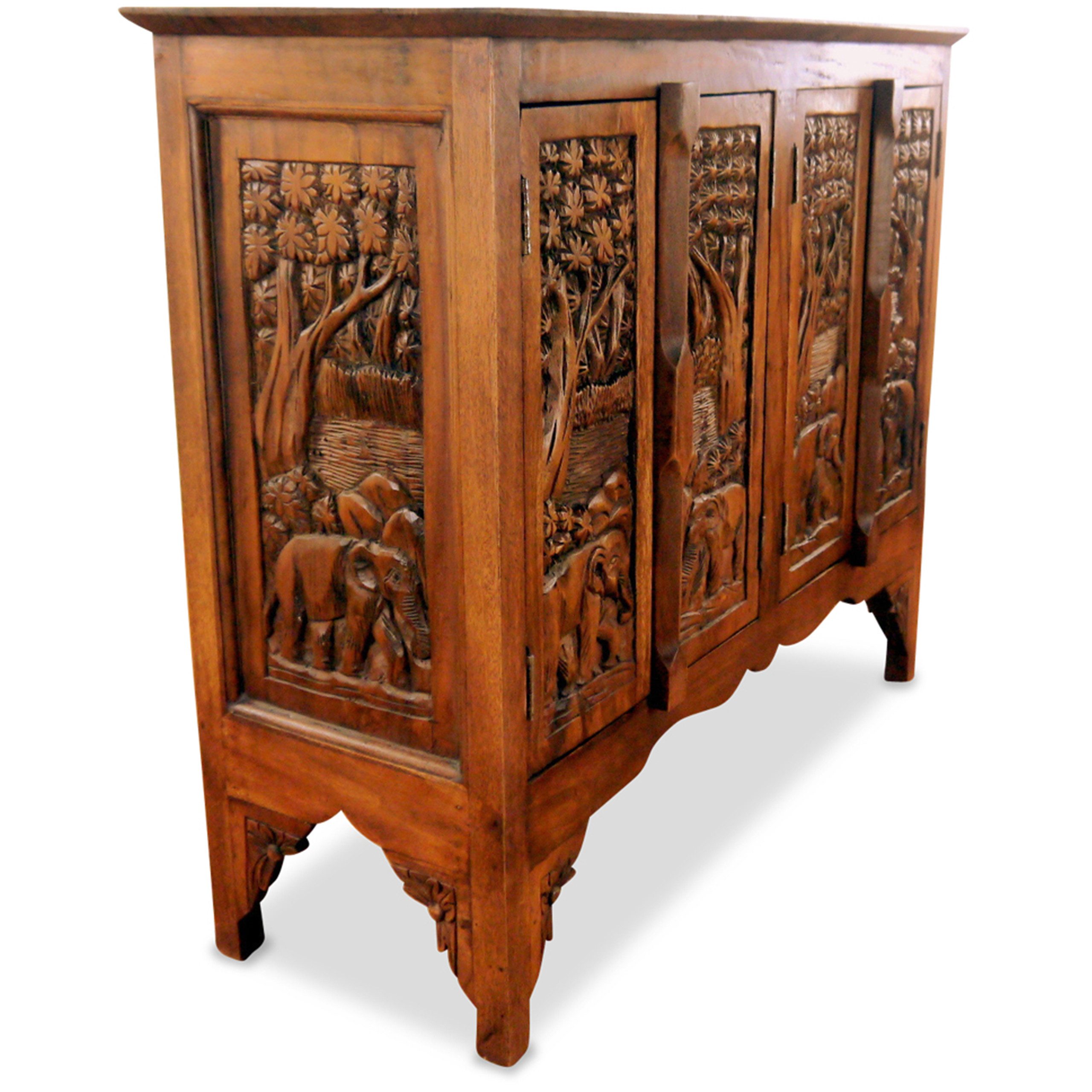 livasia Sideboard Sideboard Massivholz 100x40x80cm Akazie günstig online kaufen