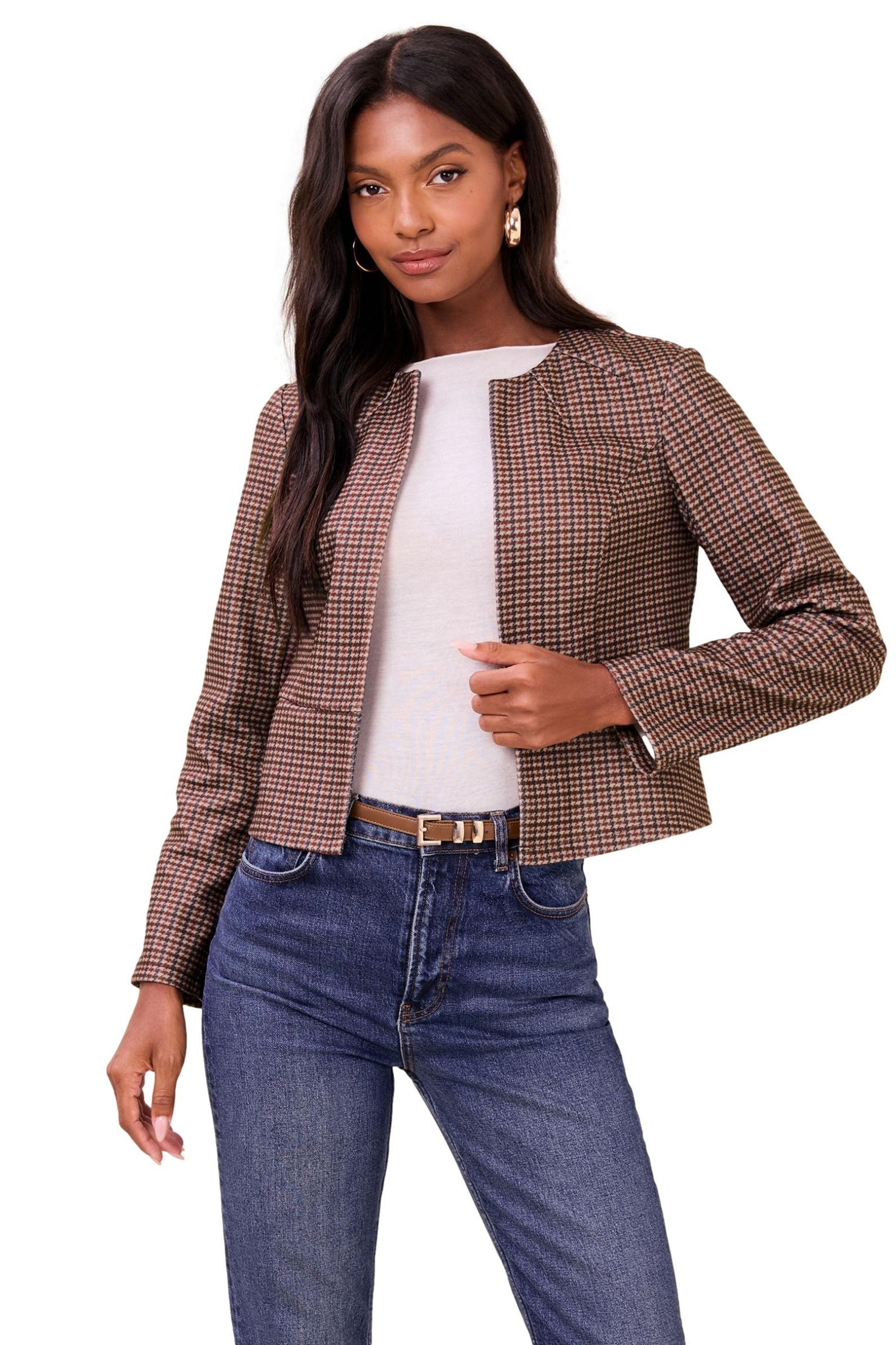 Kurzjacke Lipsy verkürzte, angeraute Jacke, Regular