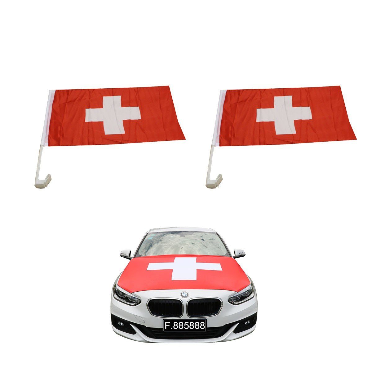 Sonia Originelli Fahne »Auto Fan-Paket Haubenfahne Fensterfahnen  Spiegelfahnen Magnetflaggen Schweiz Switzerland«, Fanartikel für das Auto  in Schweiz-Farben« online kaufen | OTTO