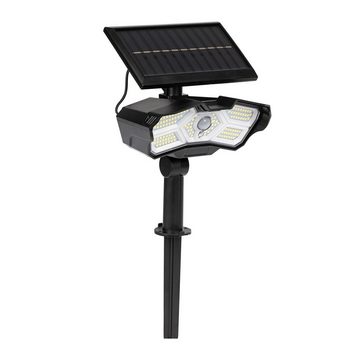 EASYmaxx LED Solarleuchte LED-Solarstrahler Bewegungsmelder schwarz