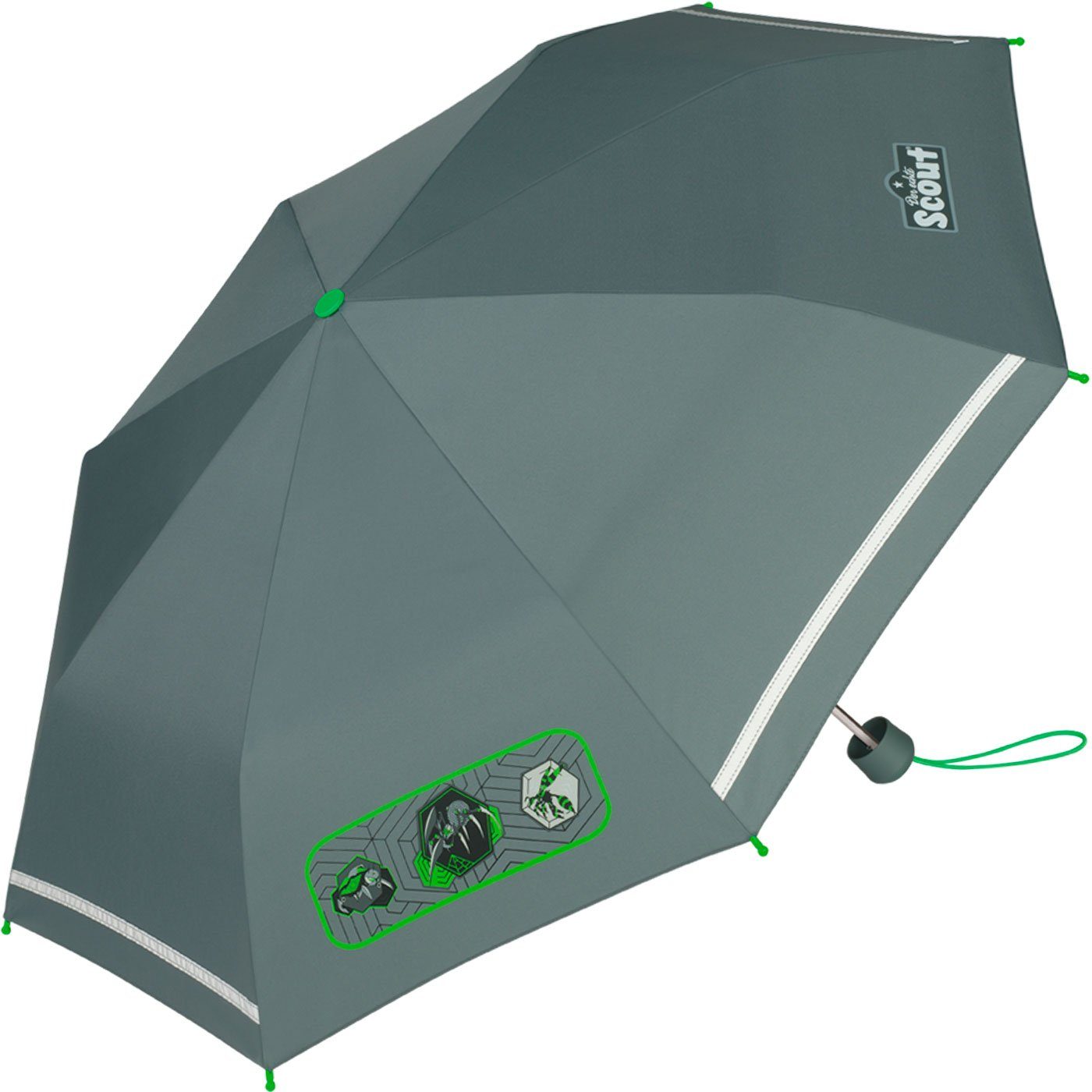 bedruckt, leicht Mini gemacht Scout für reflektierend Kinder extra Taschenregenschirm Kinderschirm