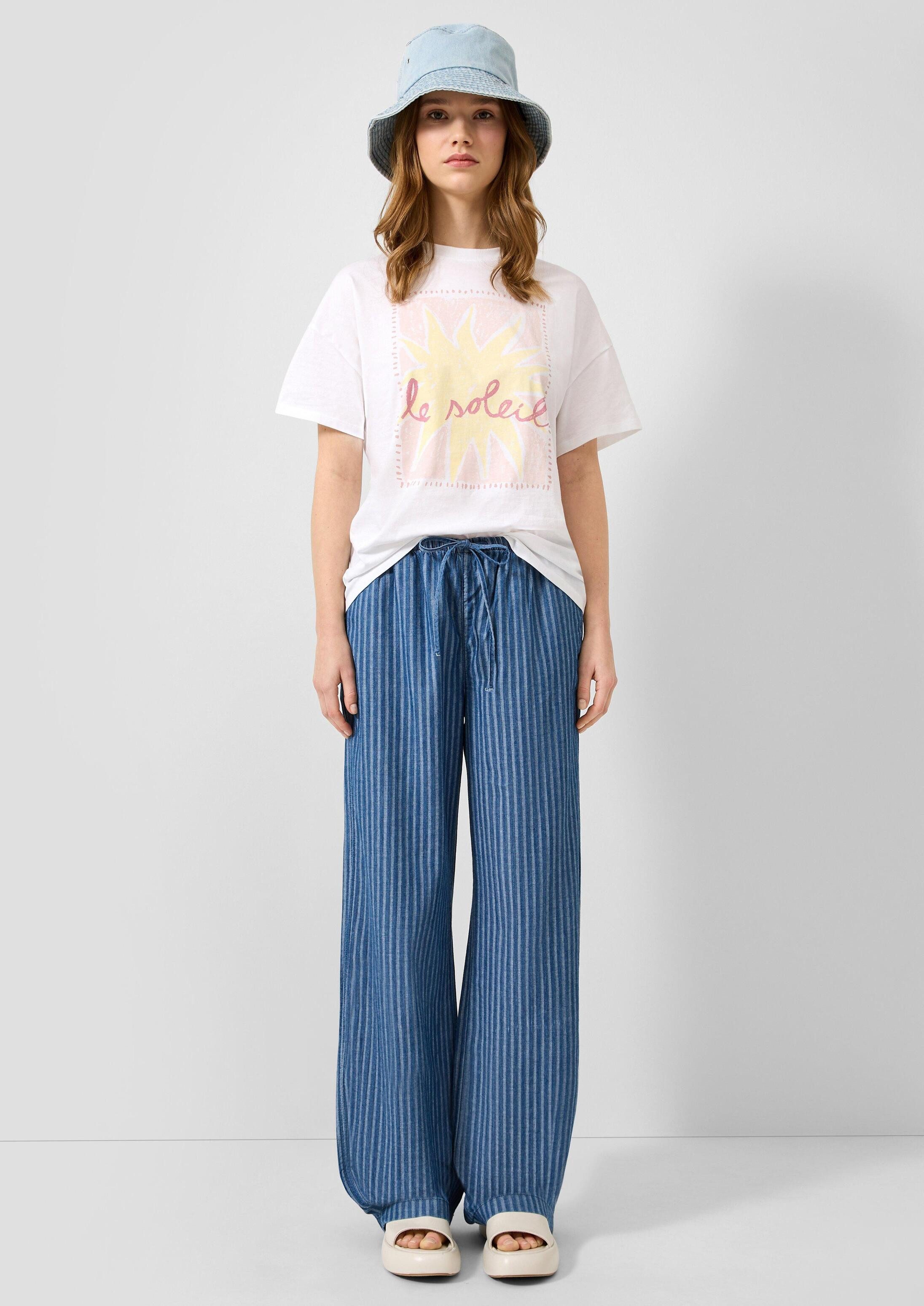 QS Weite Jeans Jeans-Hose Leichte Jeans / Mid Rise / Wide Leg