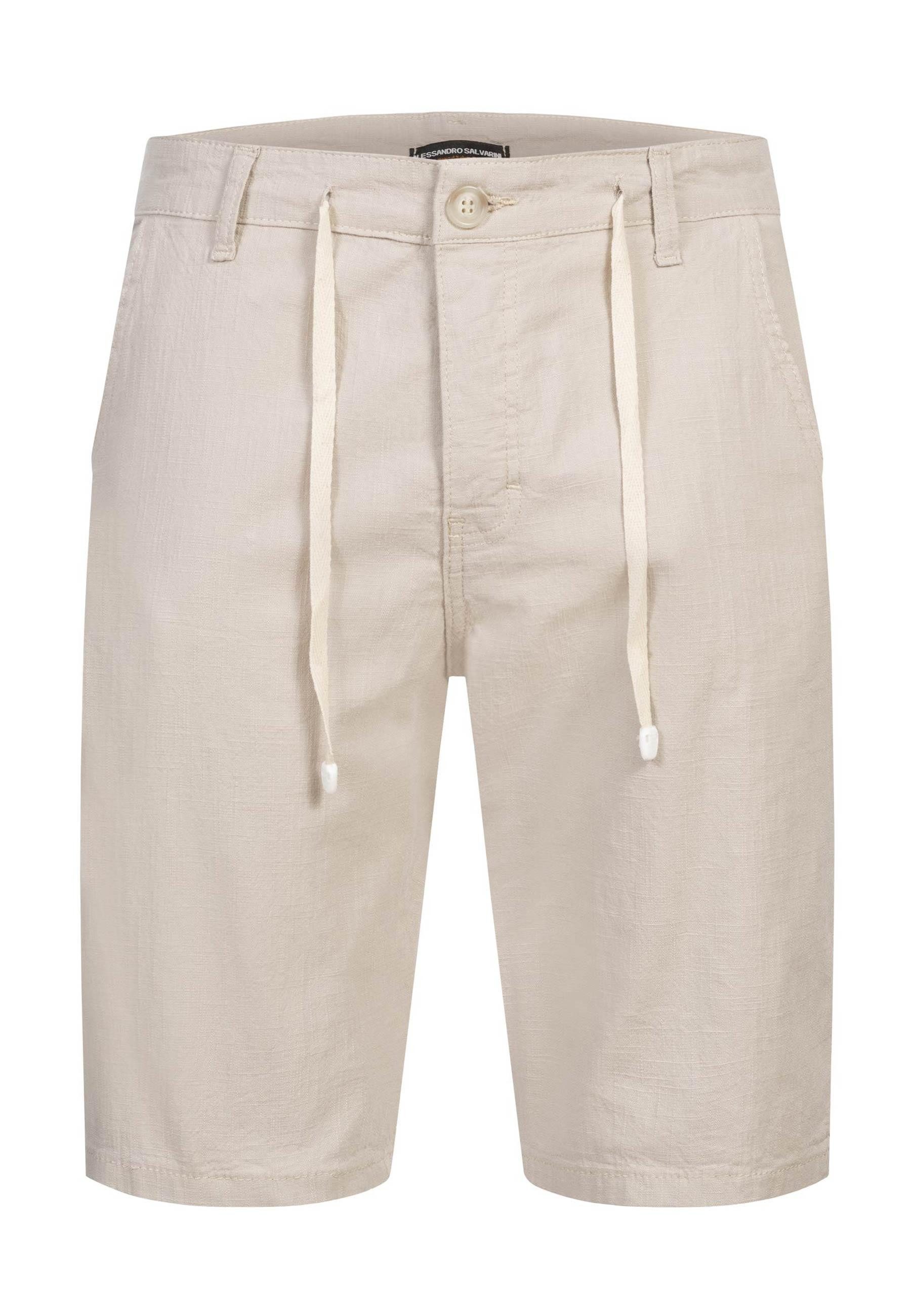 Shorts Herren in Leinen-Optik – Sommerhose aus Baumwolle