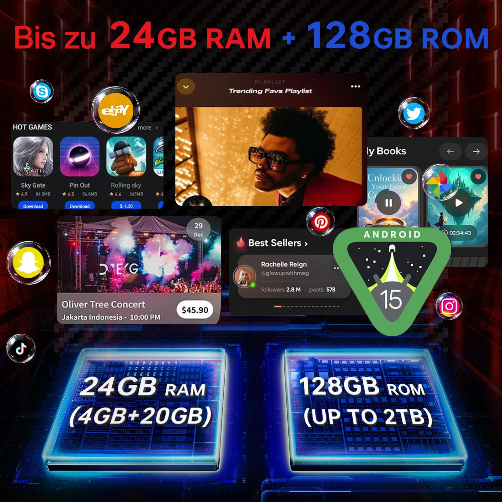 DOOGEE Blade10 Energy Android 15 Outdoor Smartphone (16,67 cm/6.56 Zoll, 128 GB Speicherplatz, 16 MP Kamera, IP68 Wasserdicht Baustellenhandy, 6150mAh, NFC, OTG, GPS)