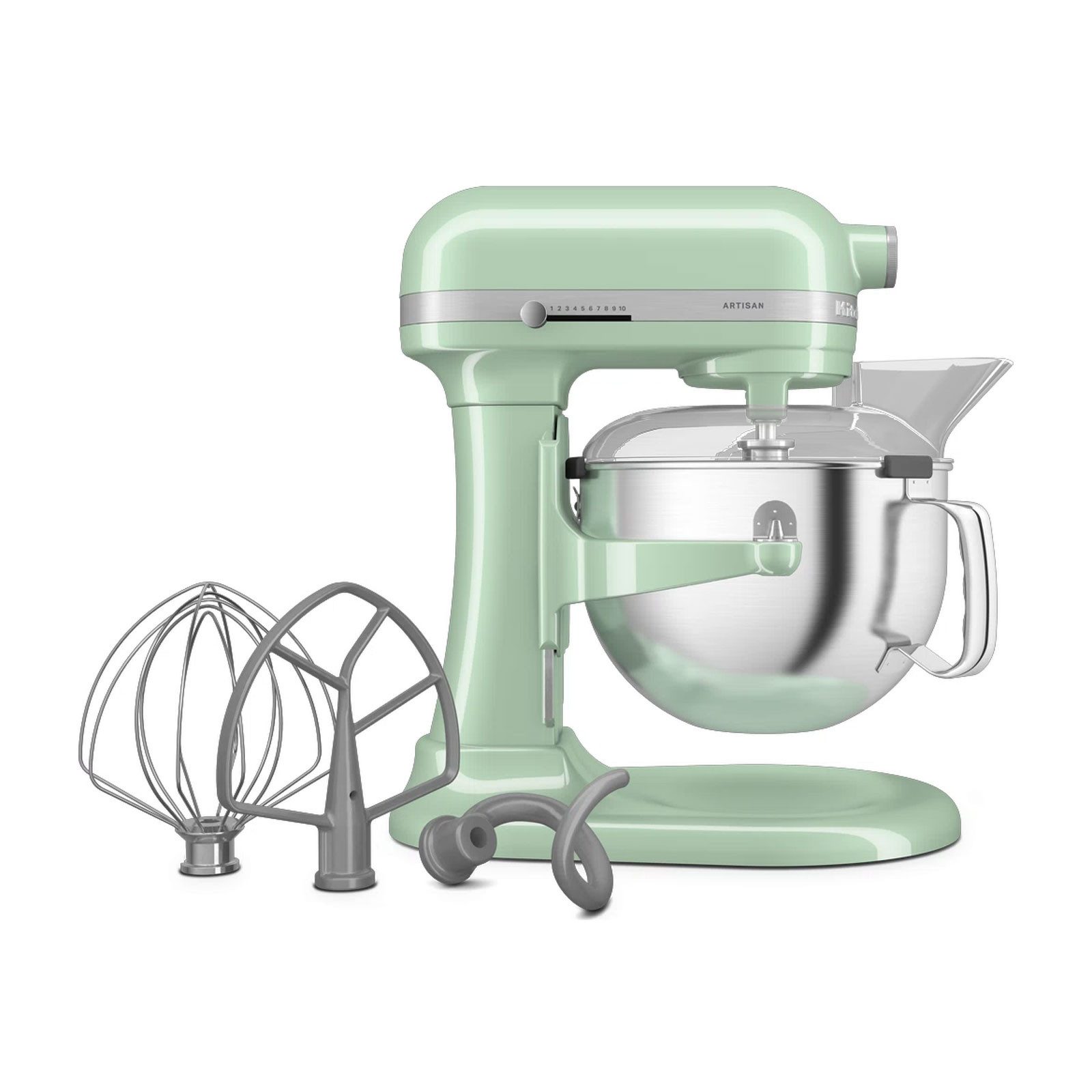 KitchenAid Küchenmaschine 5KSM60SPXE, 2 silberbeschichtete Rührwekzeuge, Planetenrührwerk, Robustes Gehäuse