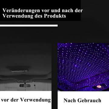 zggzerg LED Nachtlicht Auto Dach Stern Nachtlicht,Stern-Projektor,Tragbare USB Dach LED