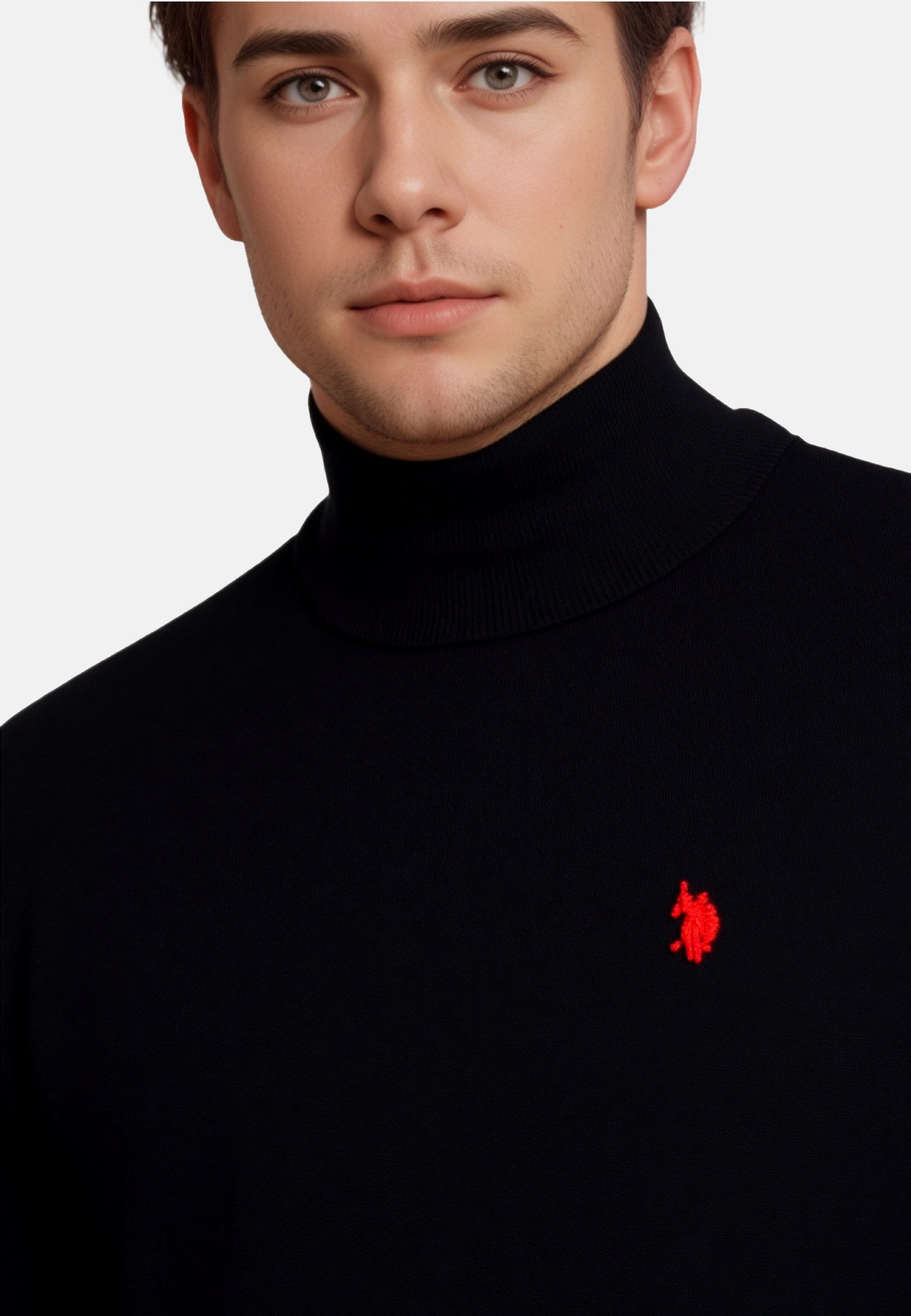 U.S. Polo Assn. Strickpullover Pullover Rollkragen Feinstrick (1-tlg)