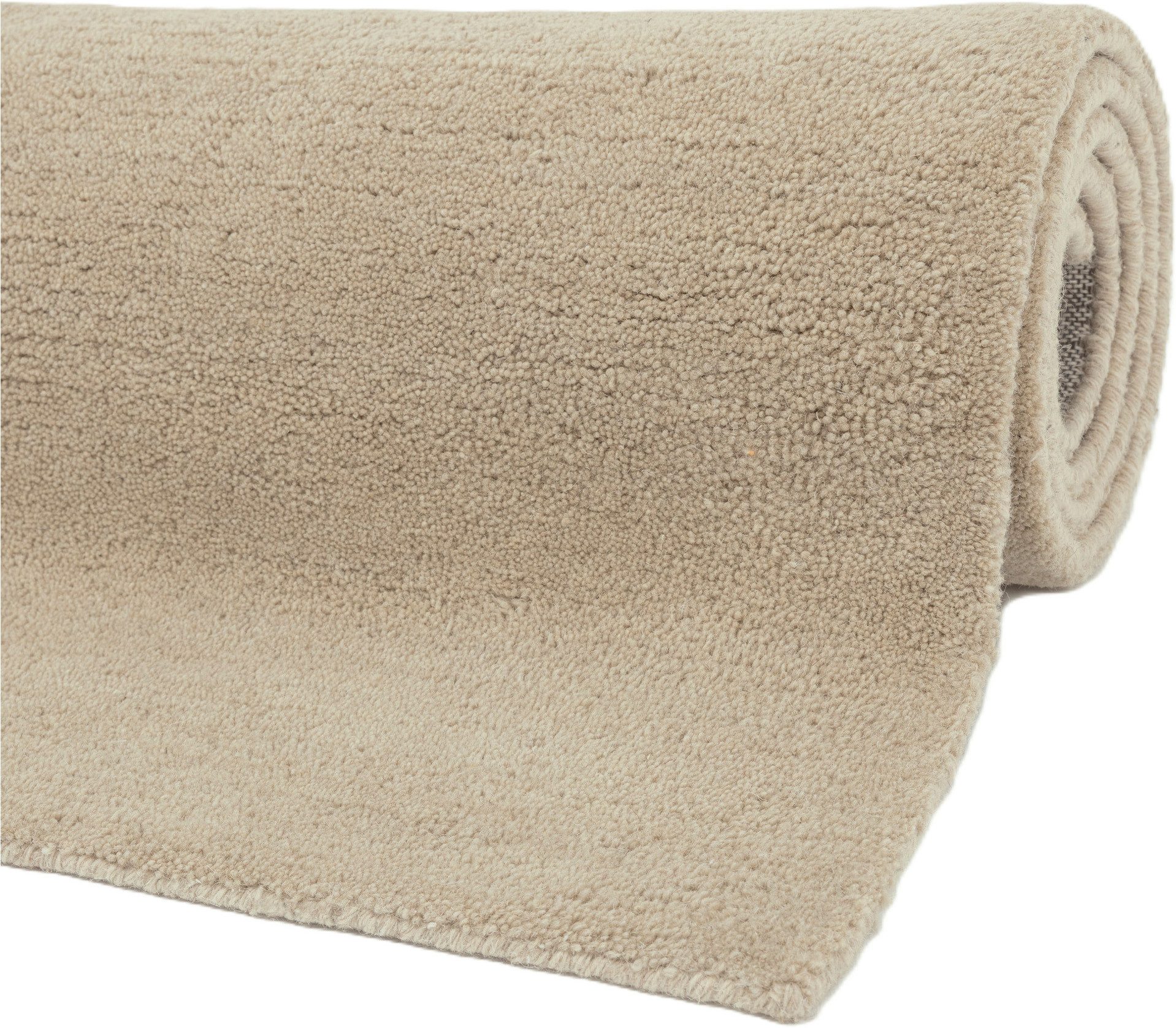 OTTO home Wollteppich Gabbo Natur, Handgefertigt, Teppich, reine Wolle, meliert, rechteckig, Höhe: 14 mm, reine Wolle, Uni, Wohnzimmer, Schlafzimmer, Esszimmer – Bild 5 von 5