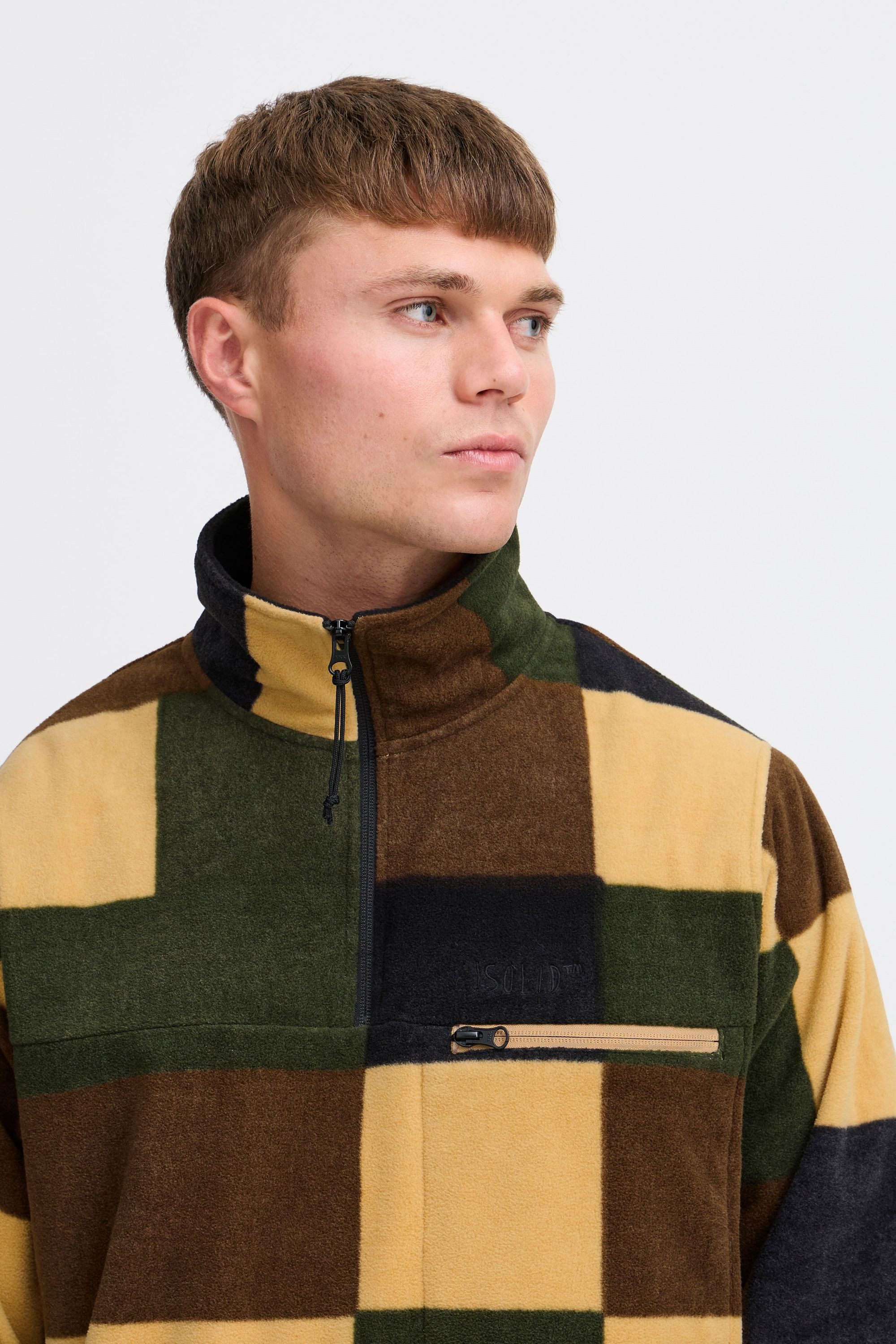 !Solid Troyer SDNobert Gemütliche Halfzip Fleecejacke