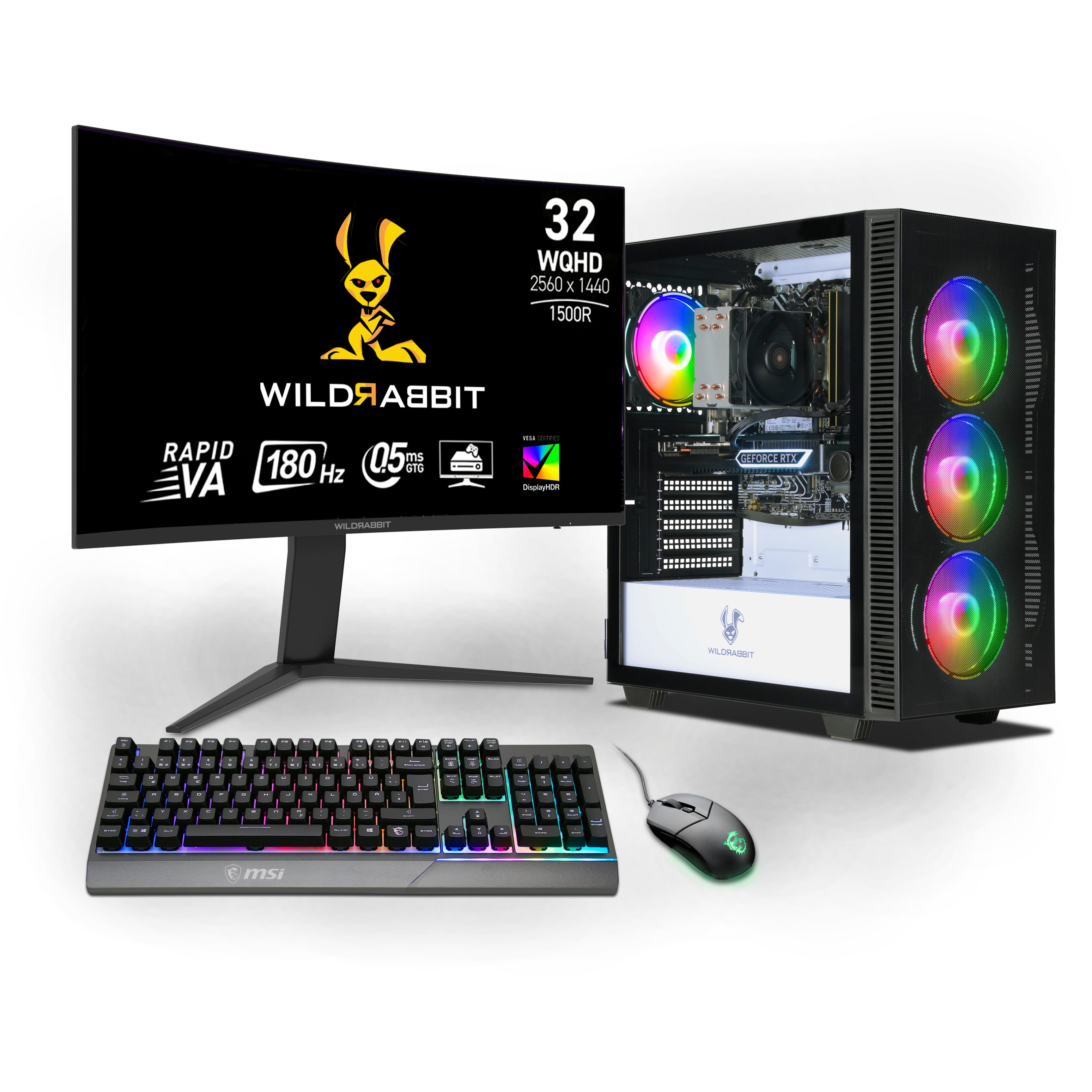 ANKERMANN-PC Aero Gaming Bundle PC-Set (Intel Core i7 13700F, GeForce RTX 5070, 32 GB RAM, 1000 GB SSD, Luftkühlung)