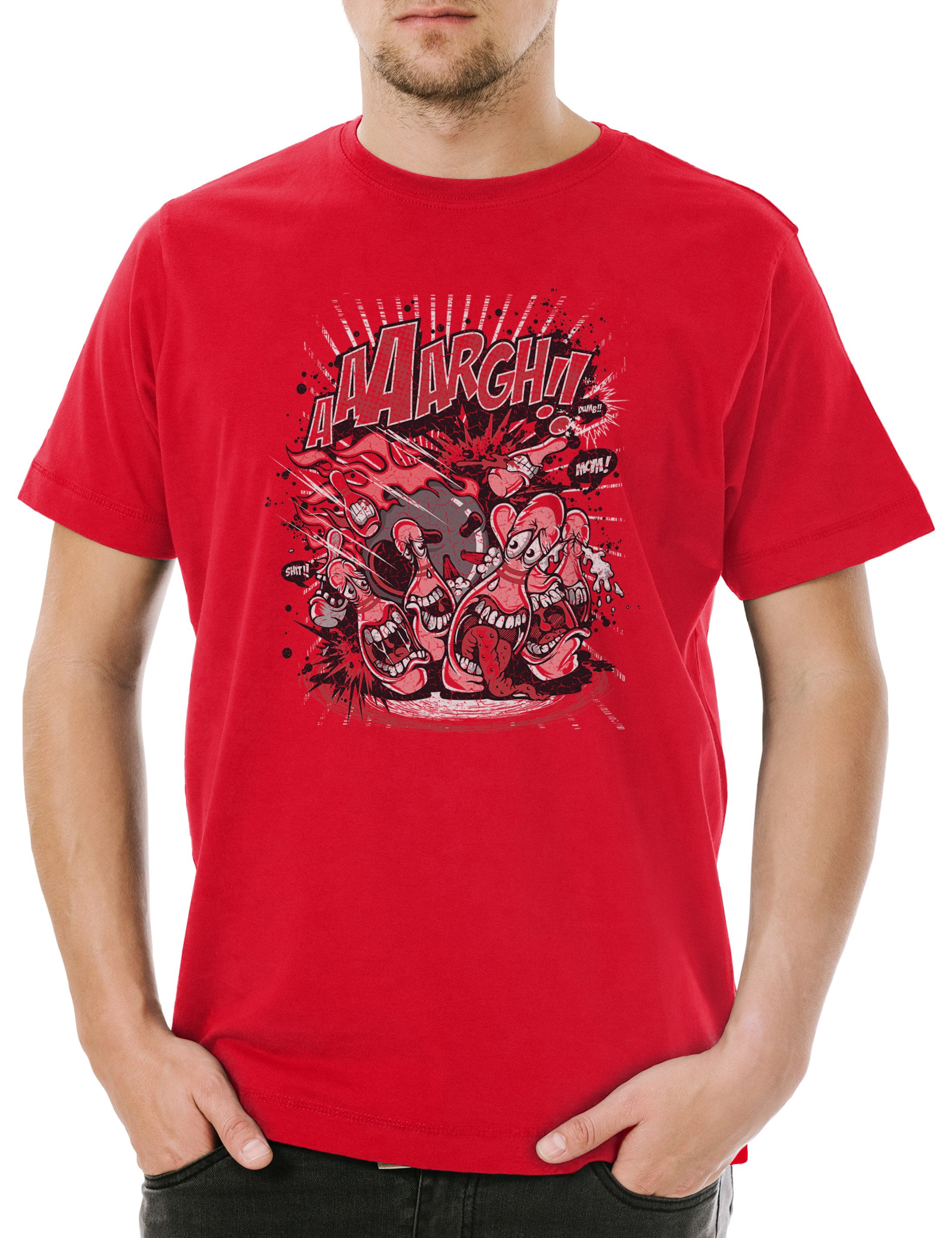 Print-Shirt Bowling Massacre Herren T-Shirt Let's Bowl Pins Ball Kegeln Strike