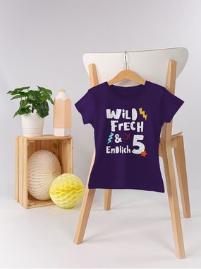 Shirtracer T-Shirt Wild frech und endlich 5 - Fünf Jahre Wunderbar 5. Geburtstag