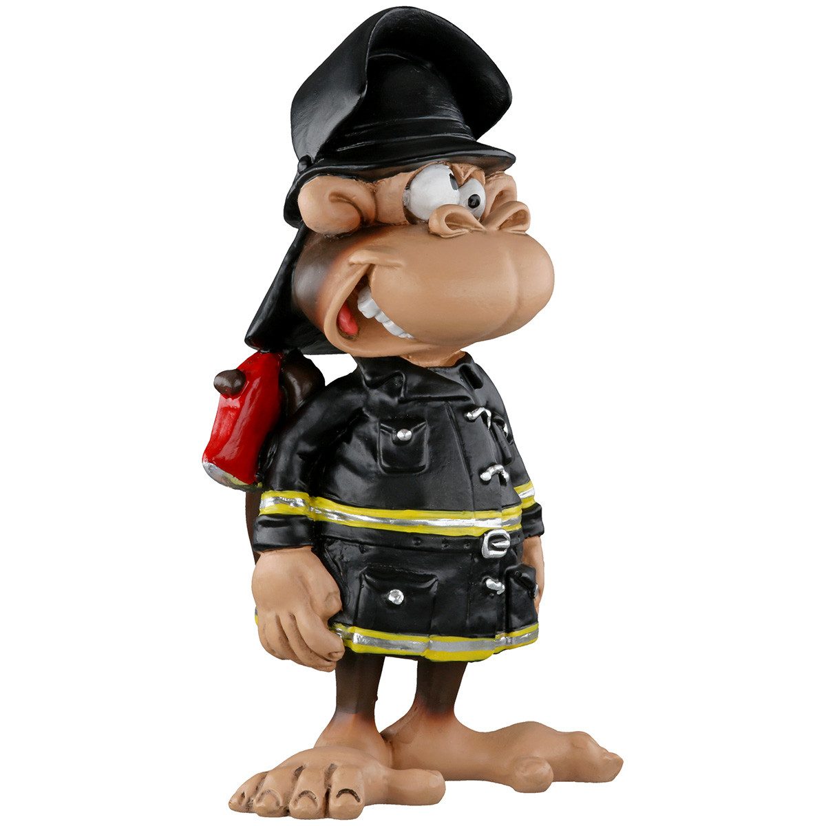 MF Comicfigur Firefighter Monkey Affenfigur Feuerwehrmann mit Axt Deko 13cm (1 St)