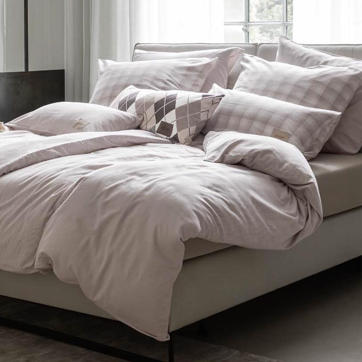 JOOP! Bettwäsche Soft Checks, Flanell, 2 günstig online kaufen
