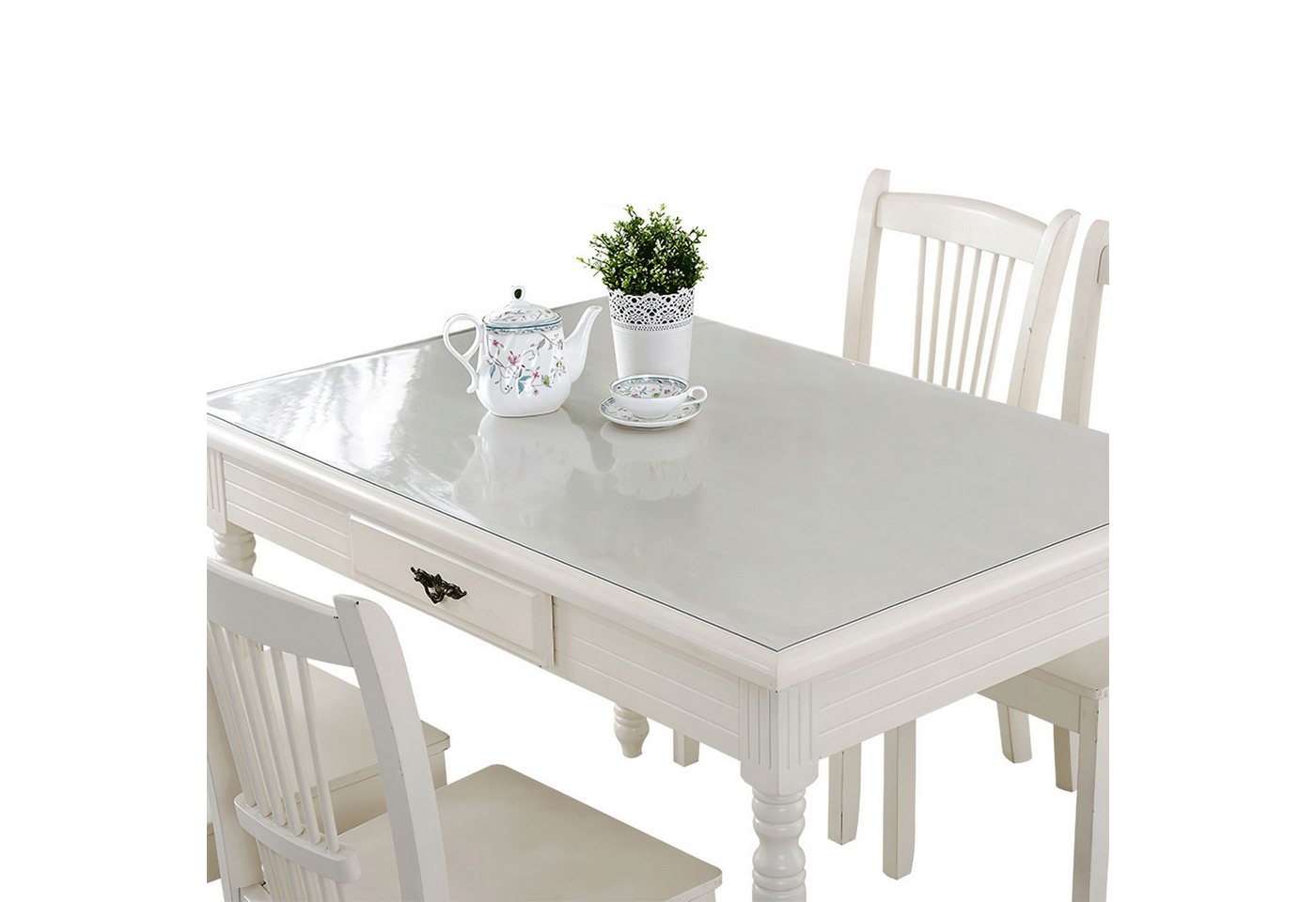 HEYHIPPO Tischdecke PVC transparente Tischdecke 90×150cm Tischplattenschutz Tischabdeckung (Geruchloses Tischset aus weichem Glas, 1,5 mm dick, verschleißfest), Wasserfeste, schmutzabweisende und durchdringungssichere Tischauflage