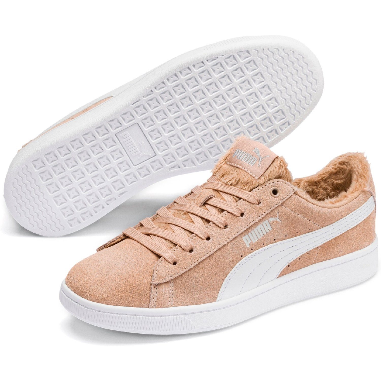 PUMA Puma Vikky v2 Fur NOUGAT-PUMA WHITE-PUMA SILVER Sneaker