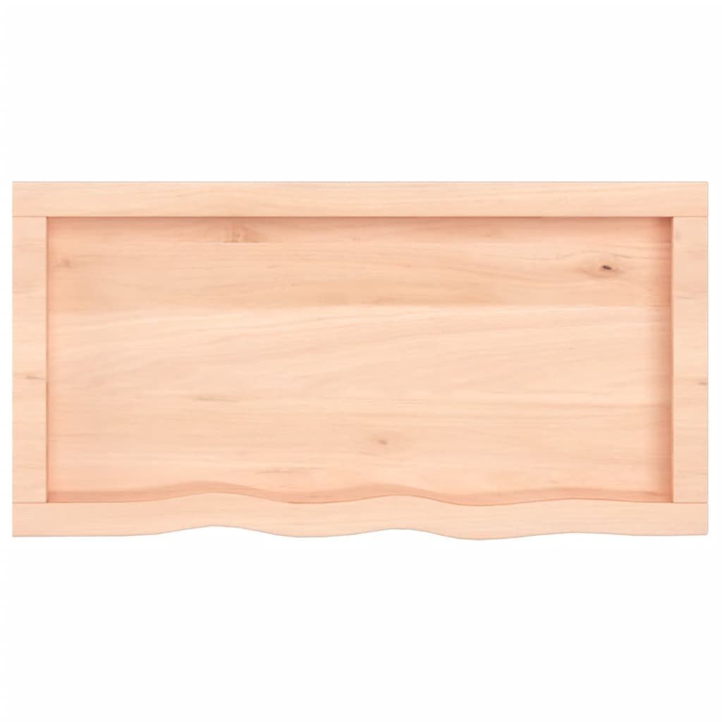 Massivholz Unbehandelt cm 80x40x(2-6) furnicato Tischplatte Eiche