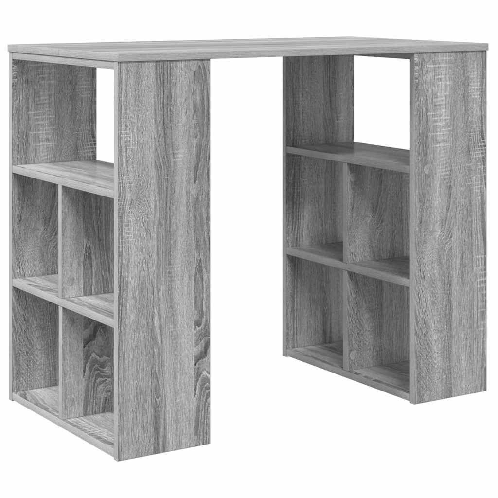 vidaXL Schreibtisch Schreibtisch mit Regal Grau günstig online kaufen