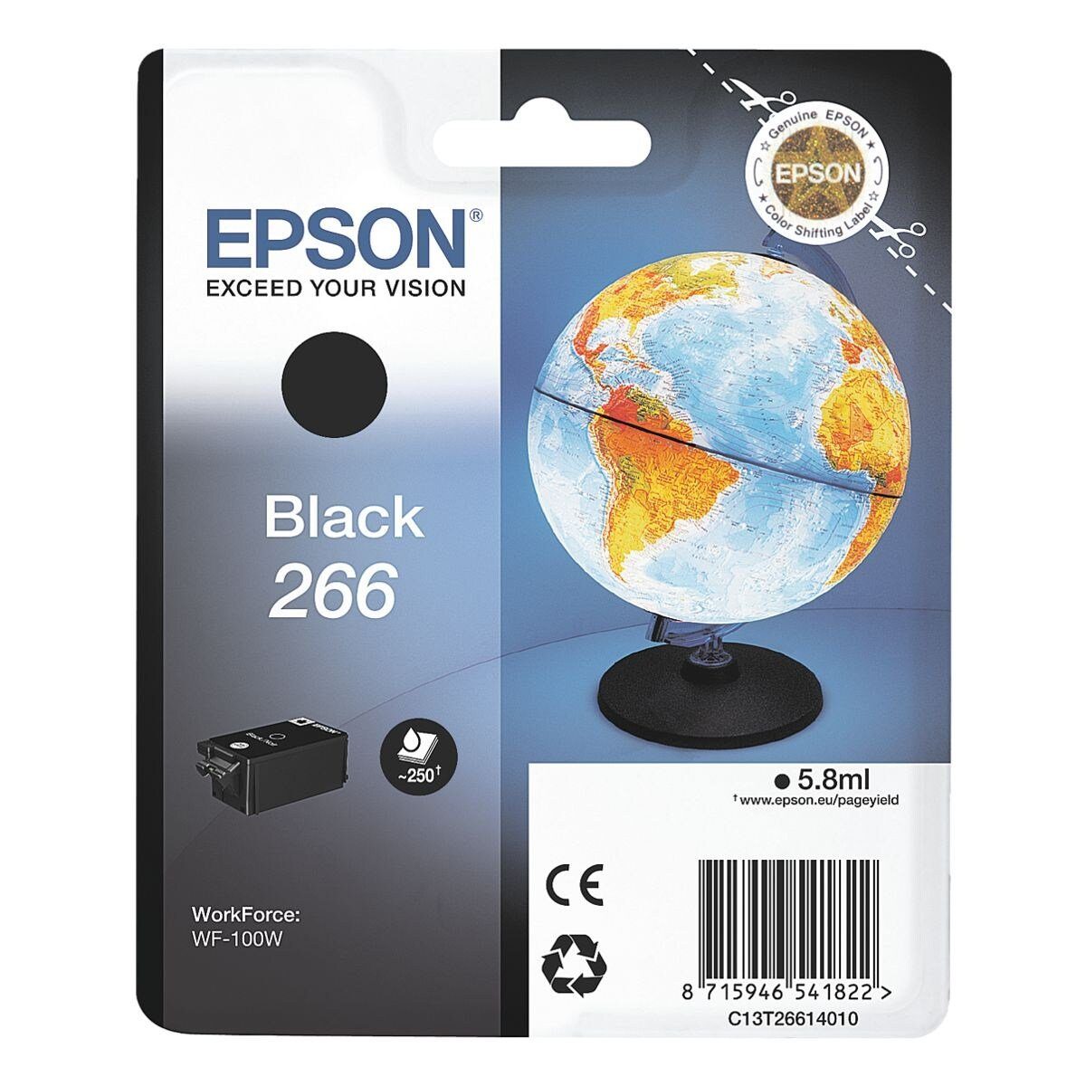 Epson 266 Tintenpatrone (Original Druckerpatrone, schwarz)