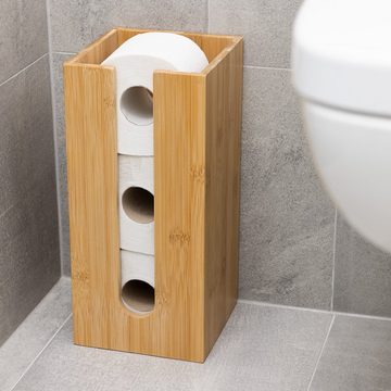 Navaris Toilettenpapierhalter Toilettenpapier Rollenhalter - 15x15x33cm - freistehend - ohne Bohren (1-St)