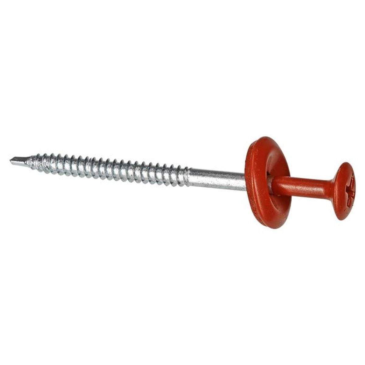 Onduline Dachbahn 100 Stück Spezialschrauben selbstschneidend, Farbe: fiorentino, rund, (100-St), Größe: 3,9 x 60 mm, für Onduline Dachplatten