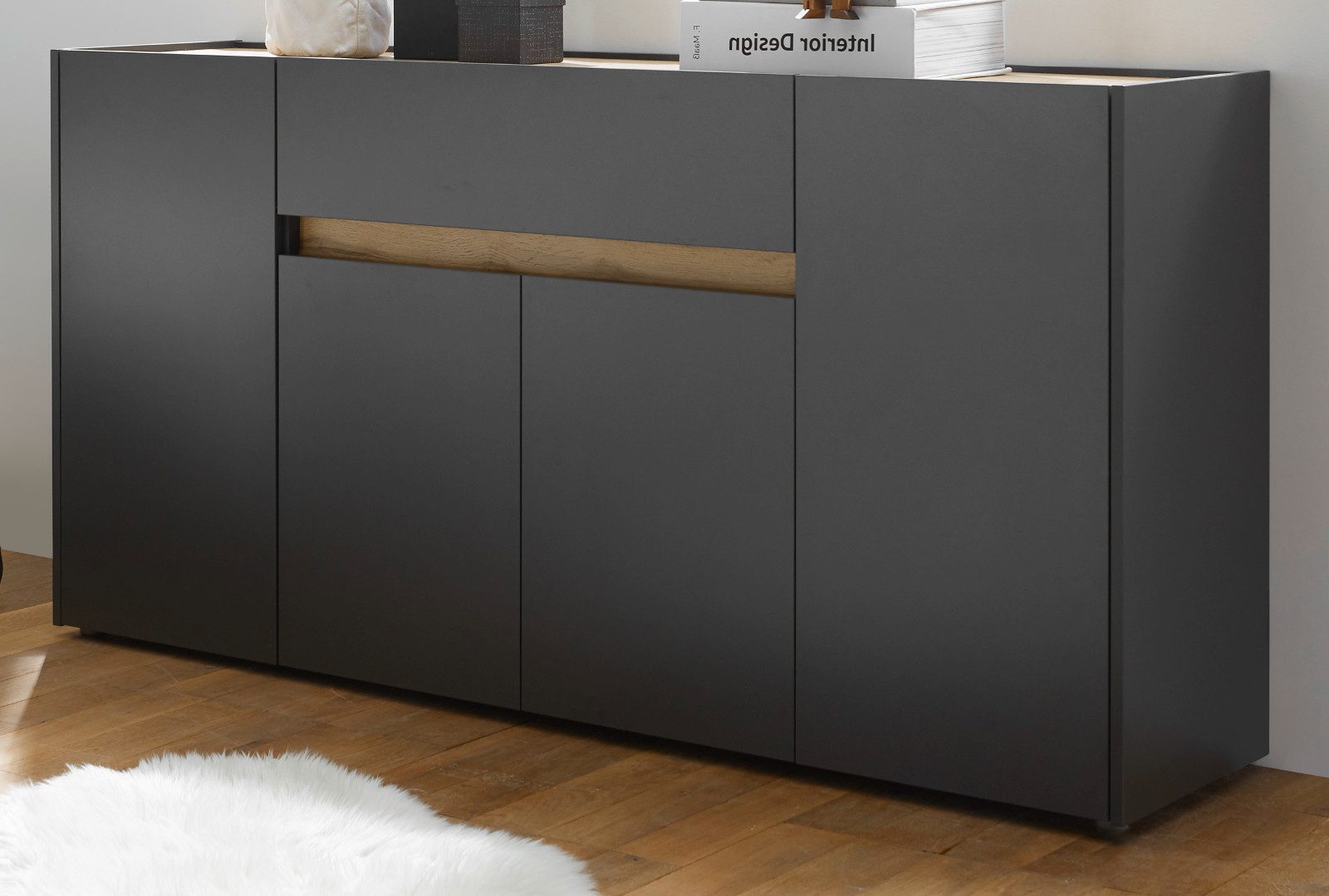 Furn.Design Sideboard Center (Kommode in grau günstig online kaufen