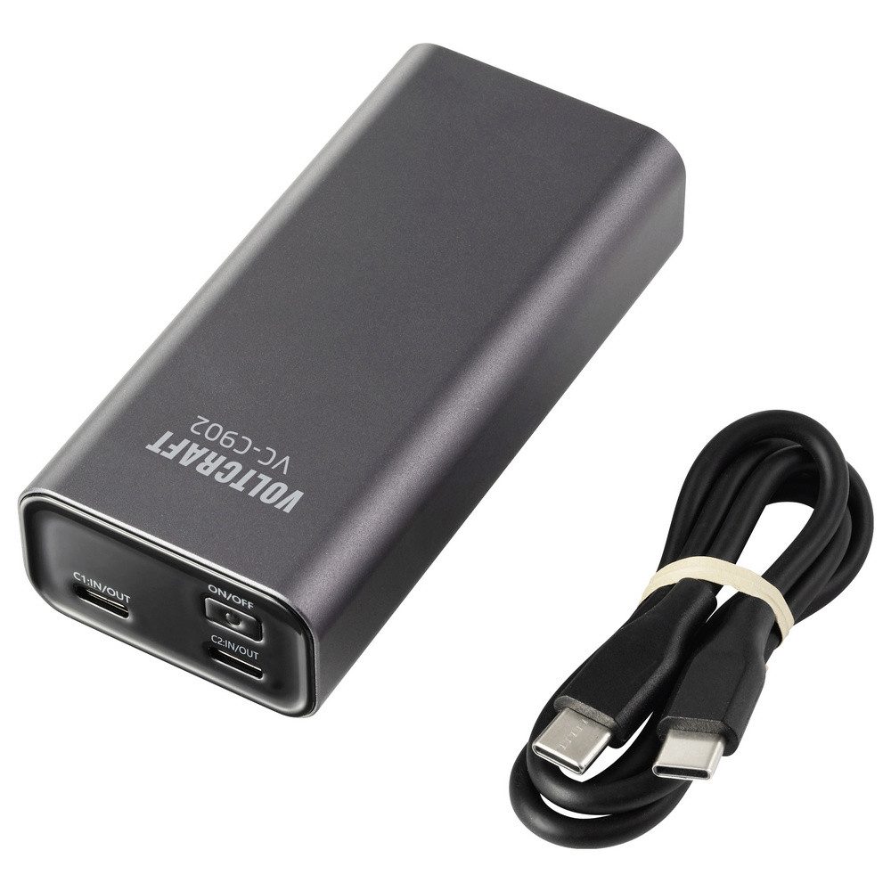 VOLTCRAFT VOLTCRAFT VC-C902 Powerbank 10000 mAh USB PD 3.0 Li-Ion Grau (matt) S Powerbank 10000 mAh