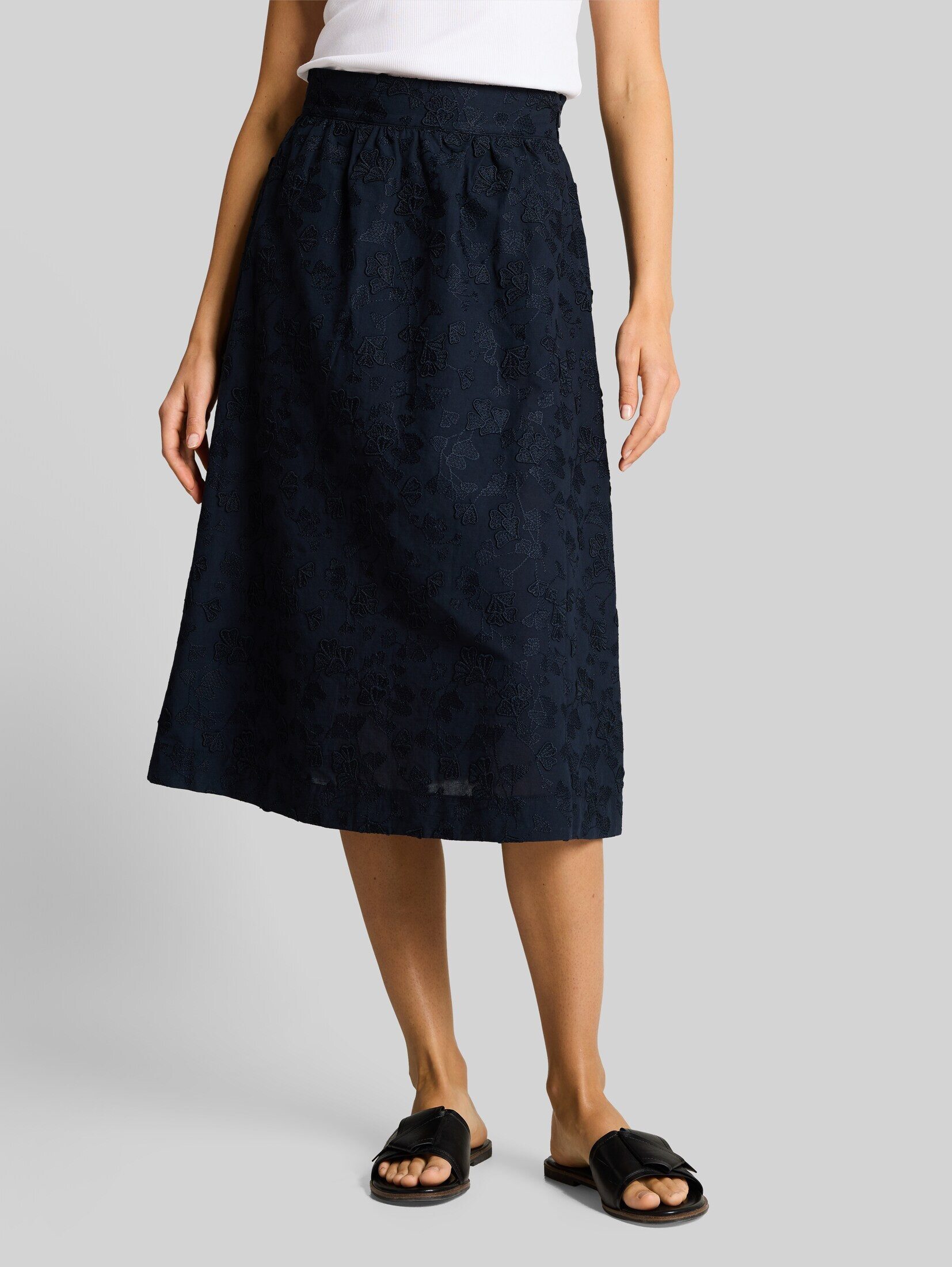 TOM TAILOR Sommerrock Röcke High Waist Midi-Rock mit Stickerei