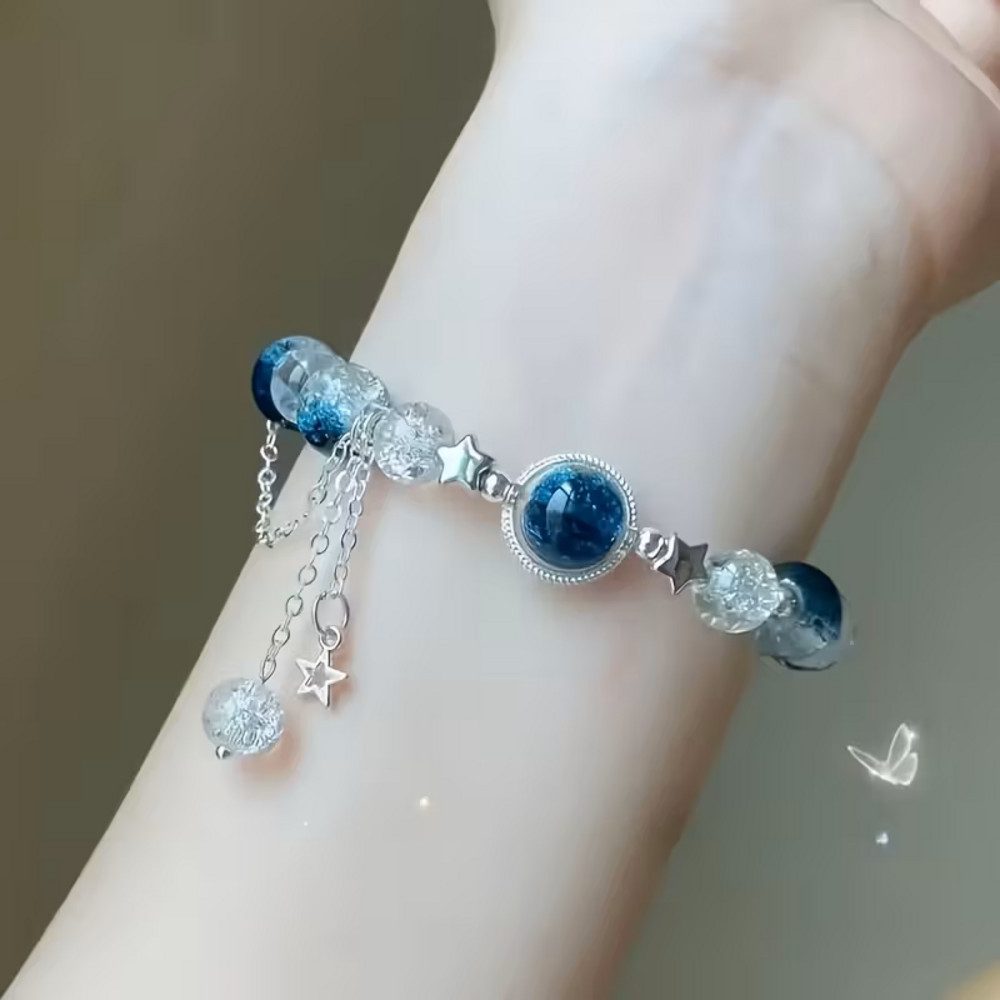 ILOKEN Perlenarmband Galaxy-Sternen Armband Sternchen blaue Perlen Geschenk günstig online kaufen
