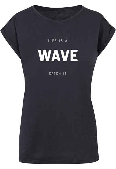 Merchcode T-Shirt Merchcode Damen Ladies Summer - Life is a wave T-Shirt (1-tlg)