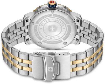 Swiss Military Hanowa Quarzuhr BLACK MARLIN, SMWGH0001760, Armbanduhr, Herrenuhr, Schweizer Uhr, Datum, Saphirglas, Swiss Made