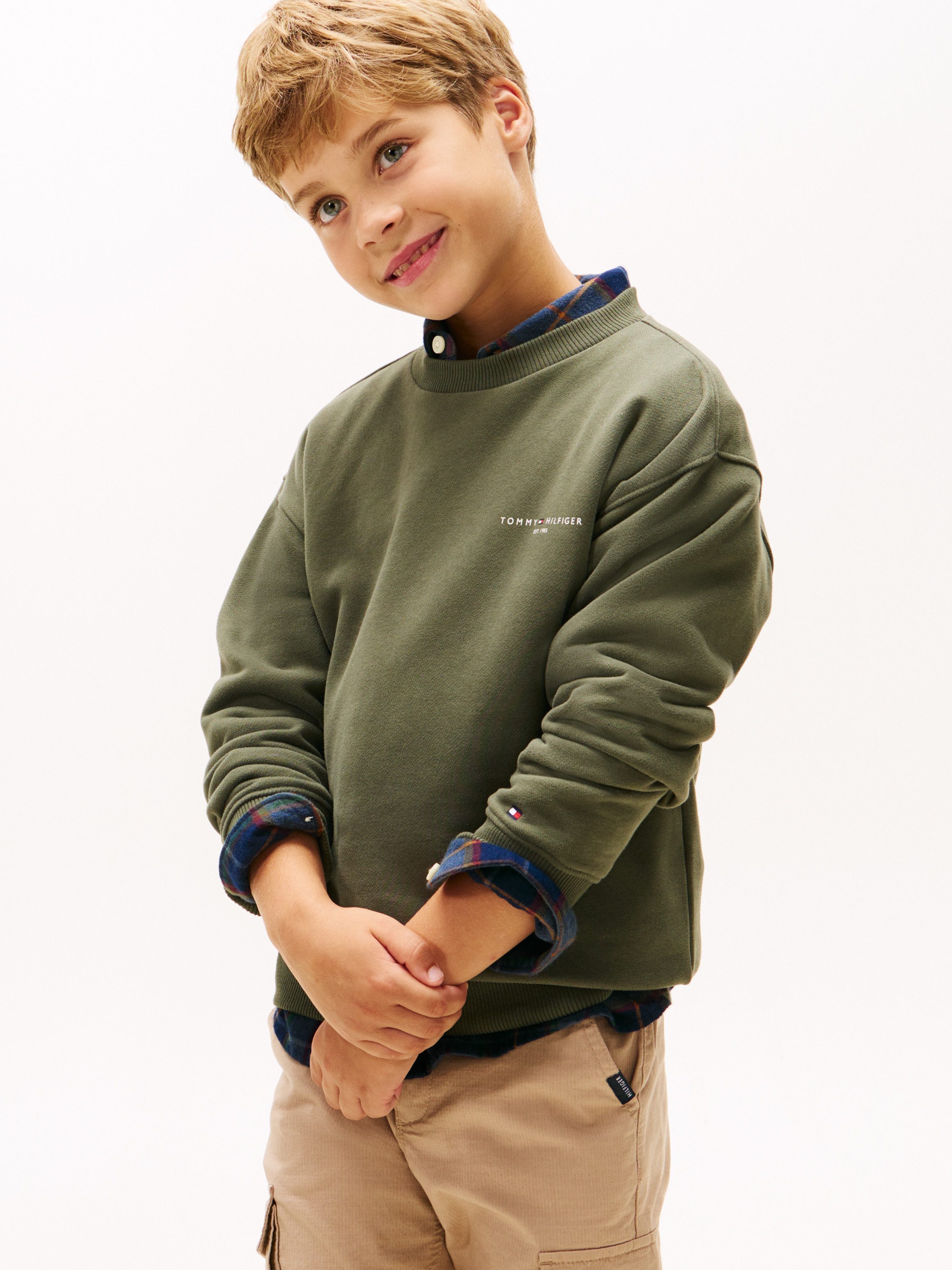 Tommy Hilfiger Sweatshirt MINI CORP C-NECK Kinder bis 16 Jahre, für Jungen und Mädchen, regular fit – Bild 2 von 5