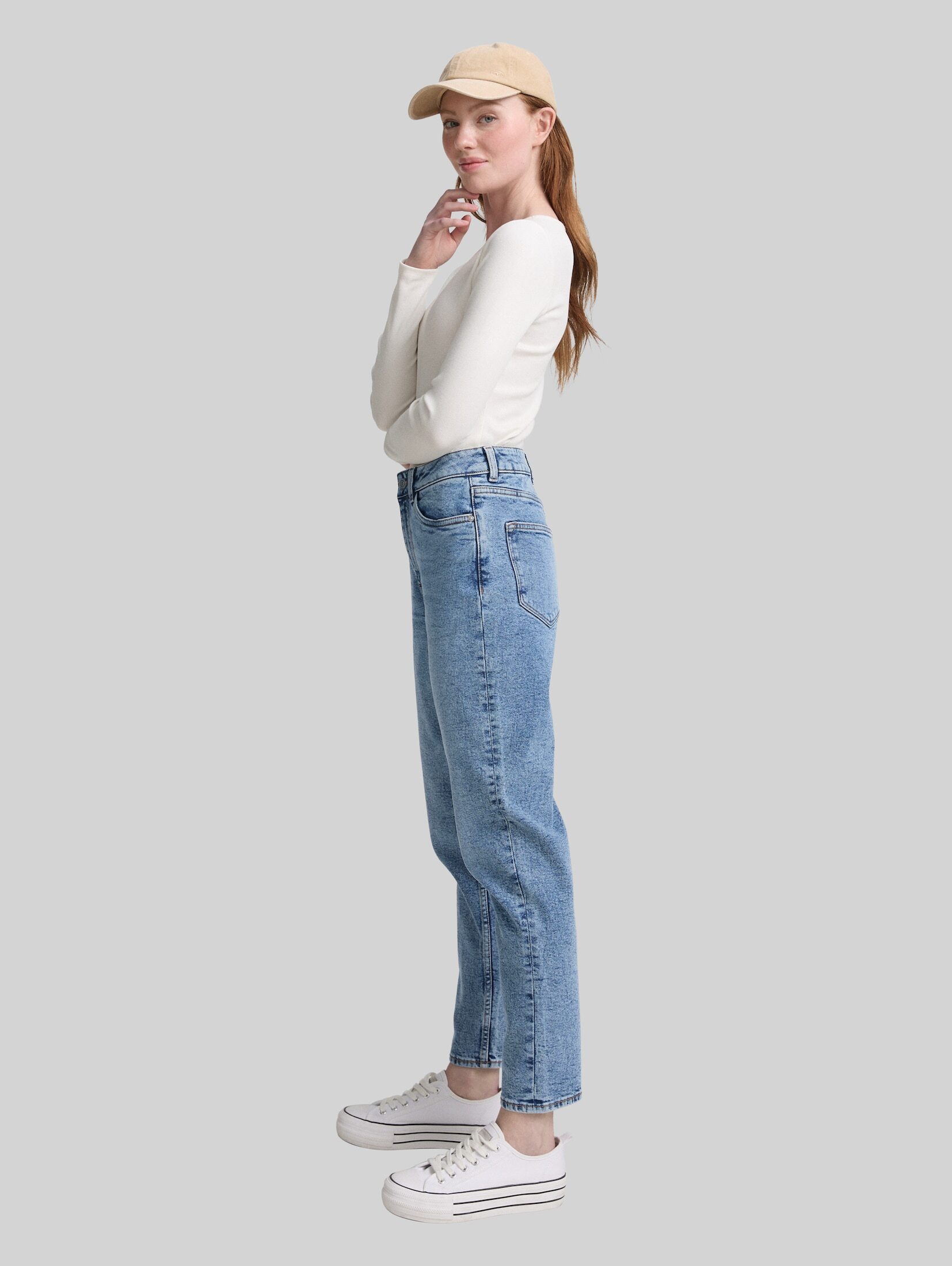 TOM TAILOR Denim Ankle-Jeans Jeanshosen TTLINLEY MOM High Waist Ankle Jeans – Bild 2 von 5