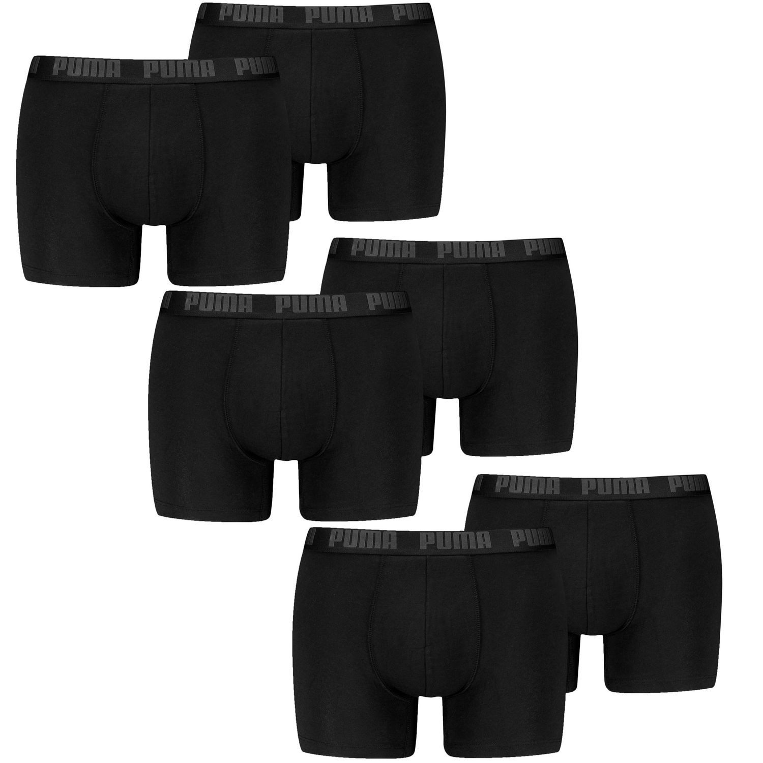 PUMA BODYWEAR Boxershorts Everyday Comfort Cotton Stretch (Mehrpack) ohne Eingriff, Logo-Bund im 6er Pack