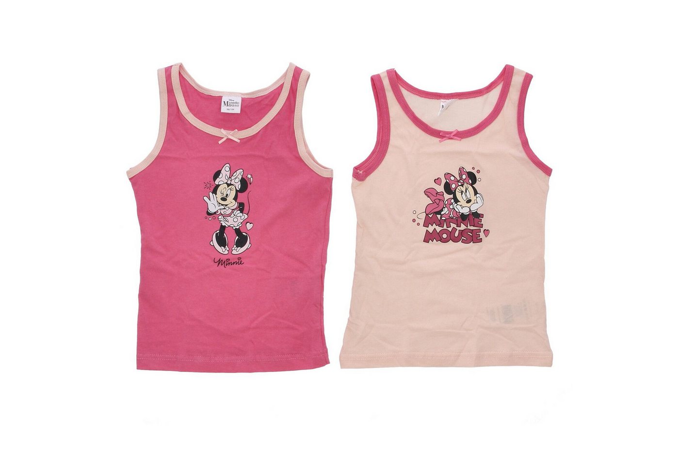 Disney Minnie Mouse Unterhemd Minnie Mouse Unterwäsche 2er Pack Unterhemd & Shirt für Kinder
