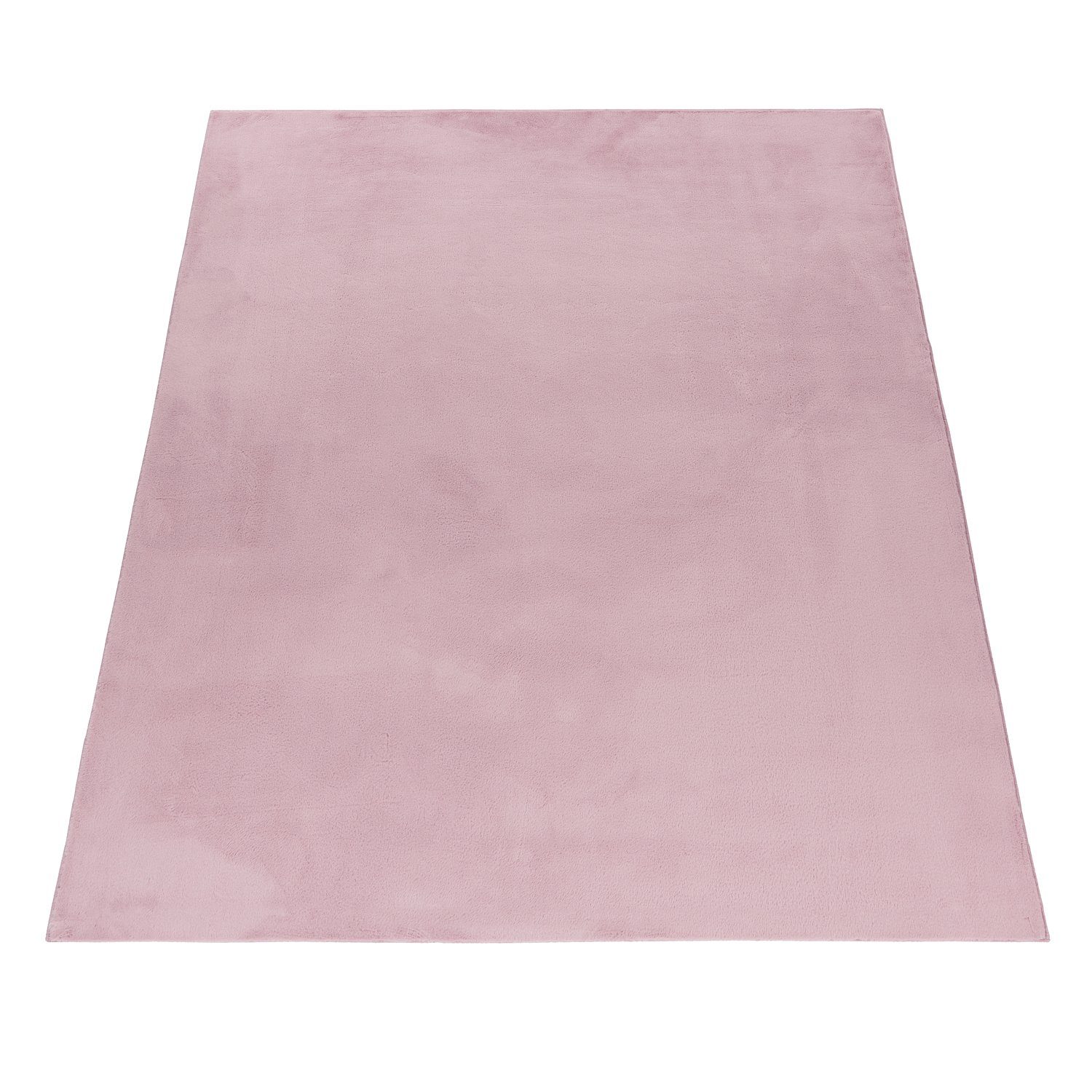 Hochflor-Teppich Komfortabler Teppich Hochflor, Miovani, Wohnzimmer, Schlafzimmer Höhe: 2 mm, rechteckig, Rosa