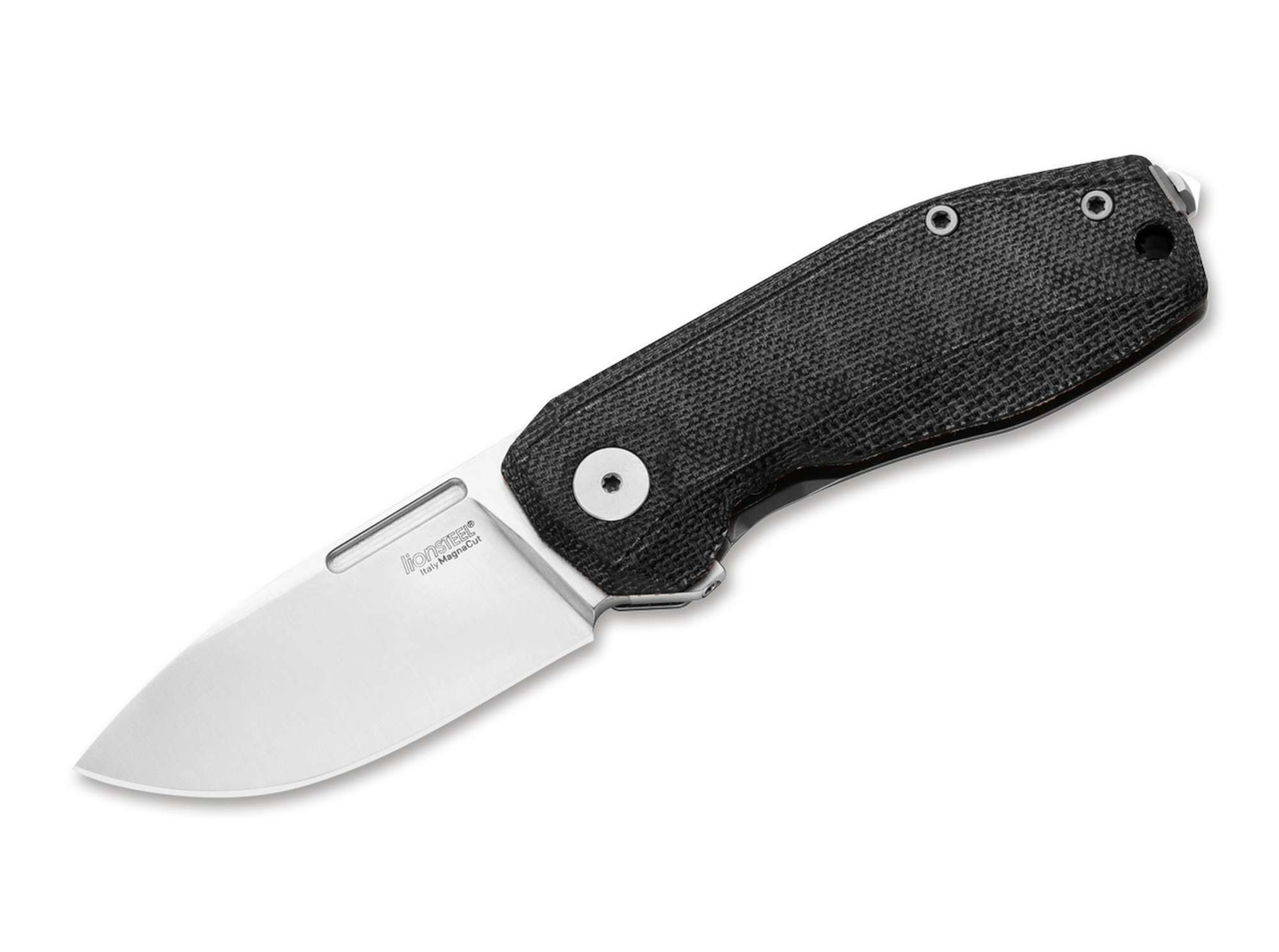 Taschenmesser LionSteel Nano Titanium Micarta Black