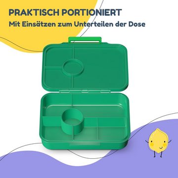 schmatzfatz Frischhaltedose Lite Lunchbox 6 Fächer 20,8 x 4,5 x 15 cm, Tritan, Silikon, (Packung)
