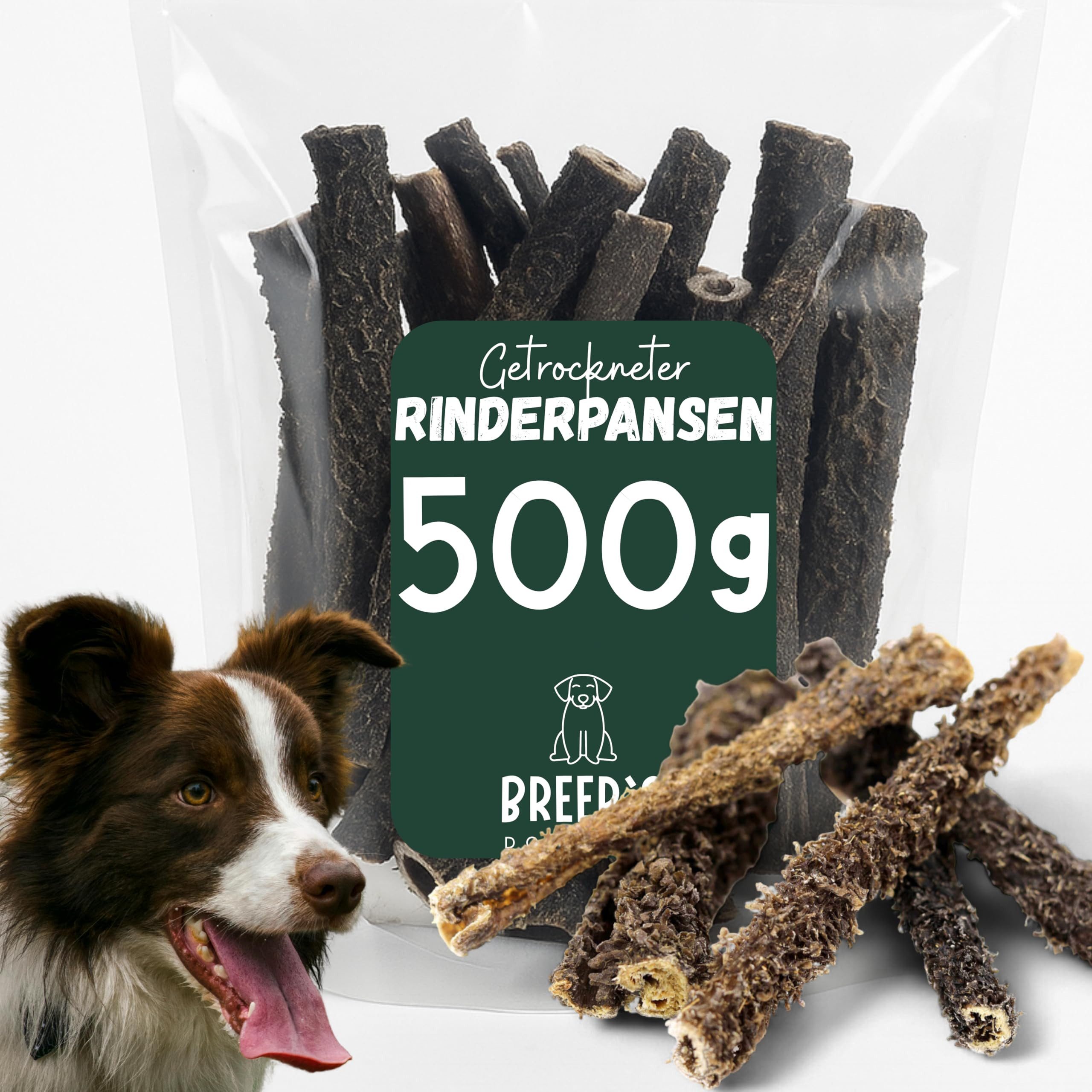 Breers Pet Food Rinderpansen getrocknet für Hunde 500 Gramm Hundeleckerlie, Einzelfuttermittel für Hunde für: Hunde, Harter Kauartikel, Leckerli getreidefrei, Hundesnack zuckerfrei