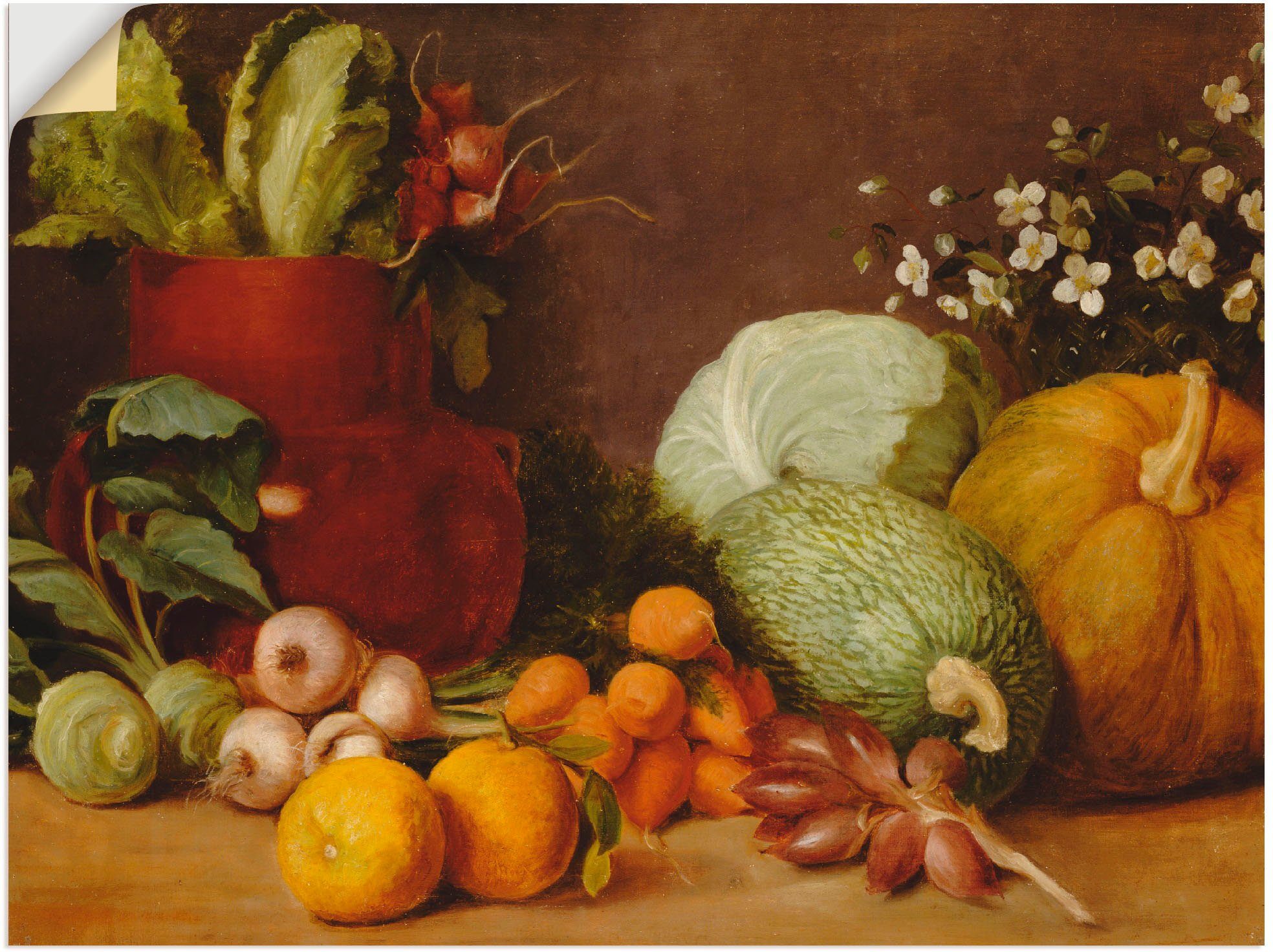 Bodegon Artland Größen Um versch. oder 1884-90, (1 Wandaufkleber als (Gemüse-Stillleben). Leinwandbild, Arrangements in St), Wandbild Poster