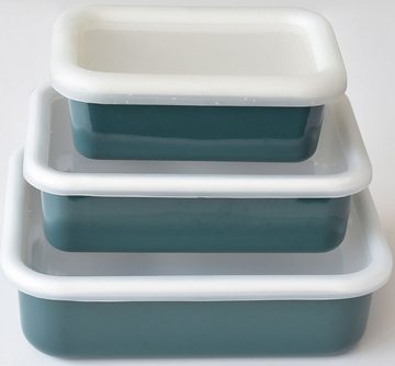 Honeyware Frischhaltedose Color Line, Emaille, Kunststoff, (1-tlg), geeignet zum Kochen, Backen, Servieren, Aufbewahren und Einfrieren