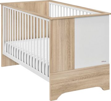 Galipette Babyzimmer-Komplettset Sasha, (Set, 5-St., Bett, Wickelablage, Kleiderschrank, Kommode und kleines Bücherregal)