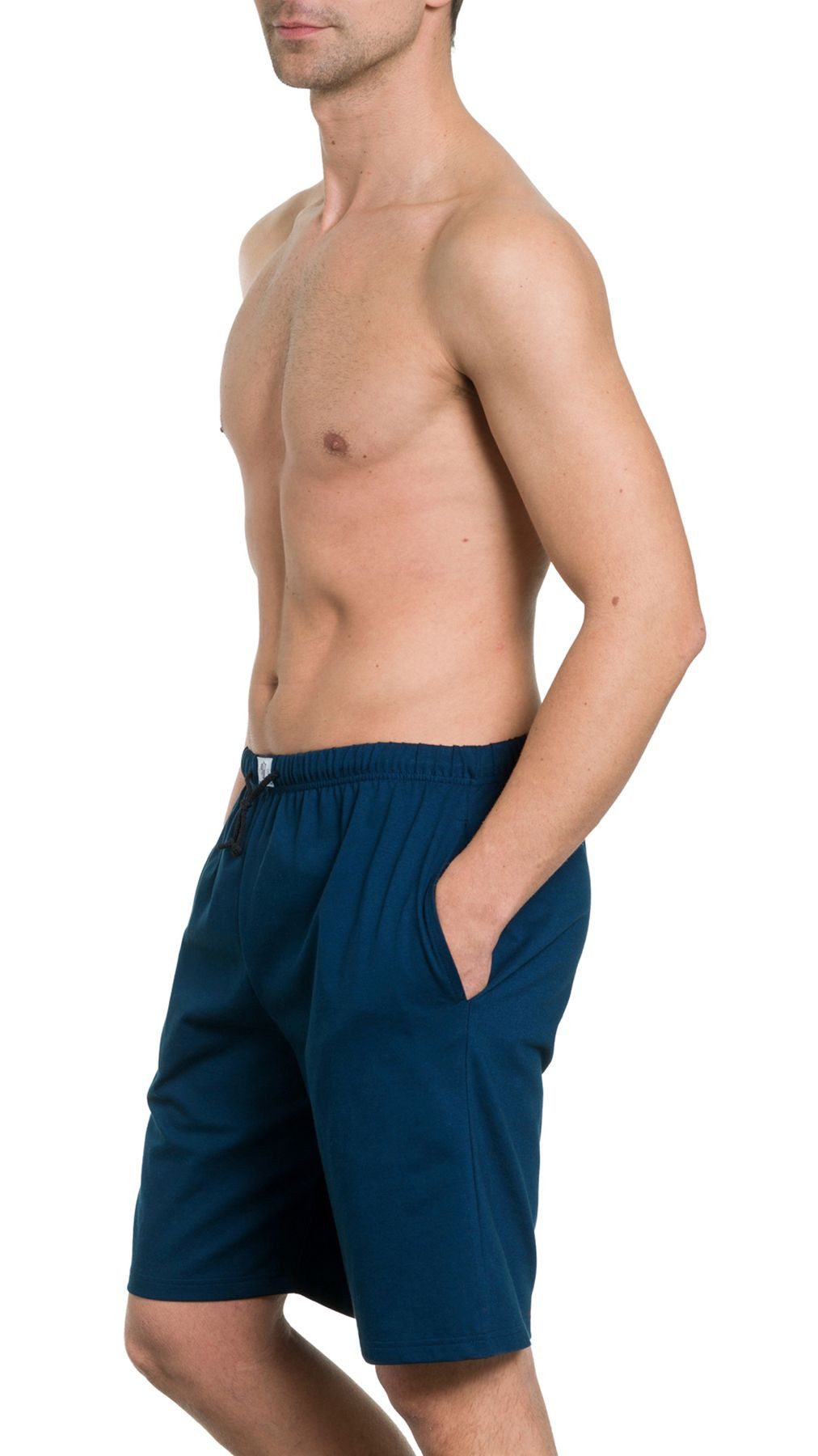 HAASIS Bodywear 1919 Bermudas Herren Jerseybermuda 77113863-navy (Packung, 1-tlg) Leichte Bermuda, Seitentaschen, Kordel