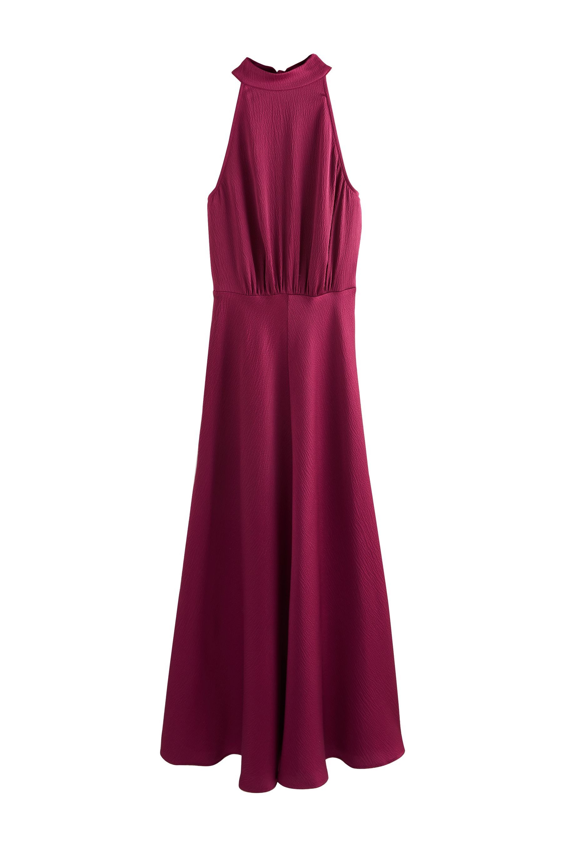 Next Midikleid Neckholder-Midikleid aus strukturiertem Satin (1-tlg) günstig online kaufen