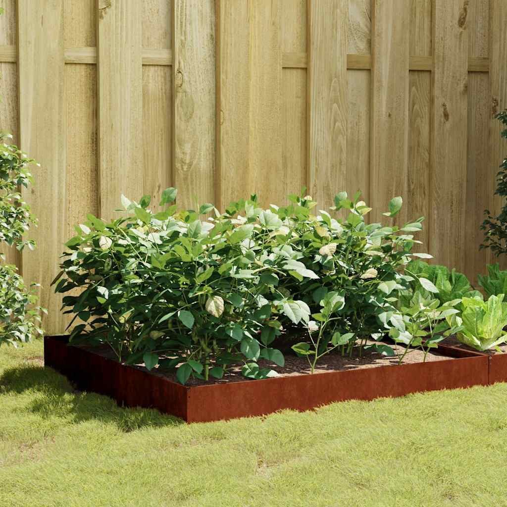 vidaXL Hochbeet Hochbeet 100x100x26 cm Cortenstahl (1 St)